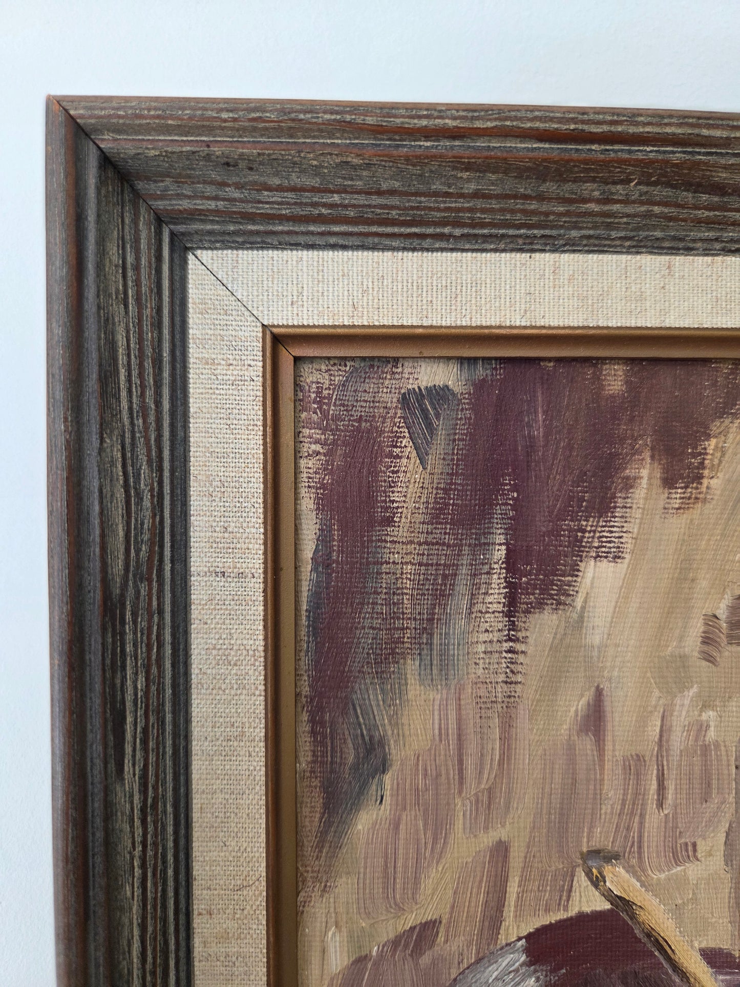 Swedish Vintage Oil Painting of Kitchen Pots