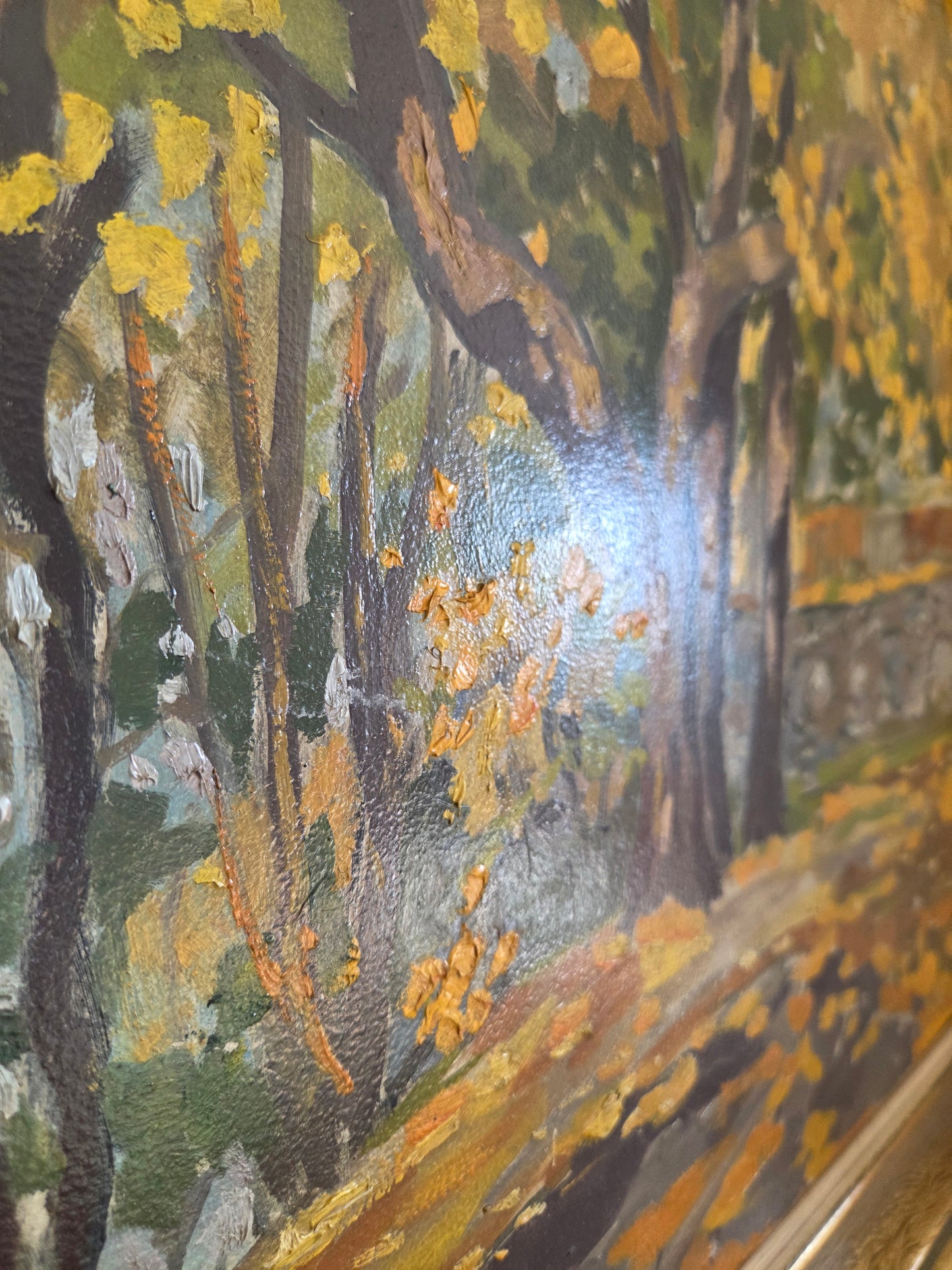 Swedish Oil Painting of an Autumn Scene