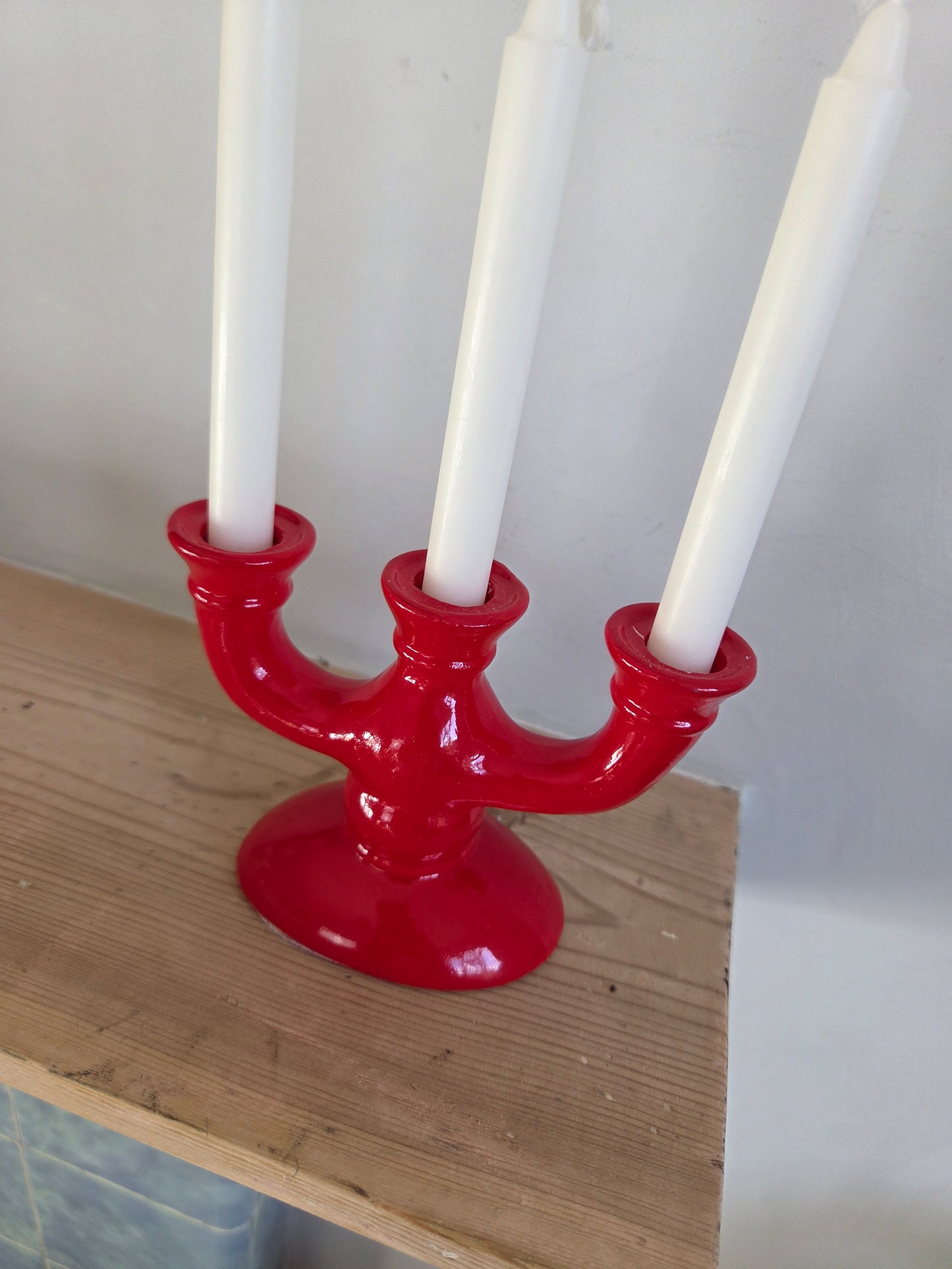 Small Red Candelabra