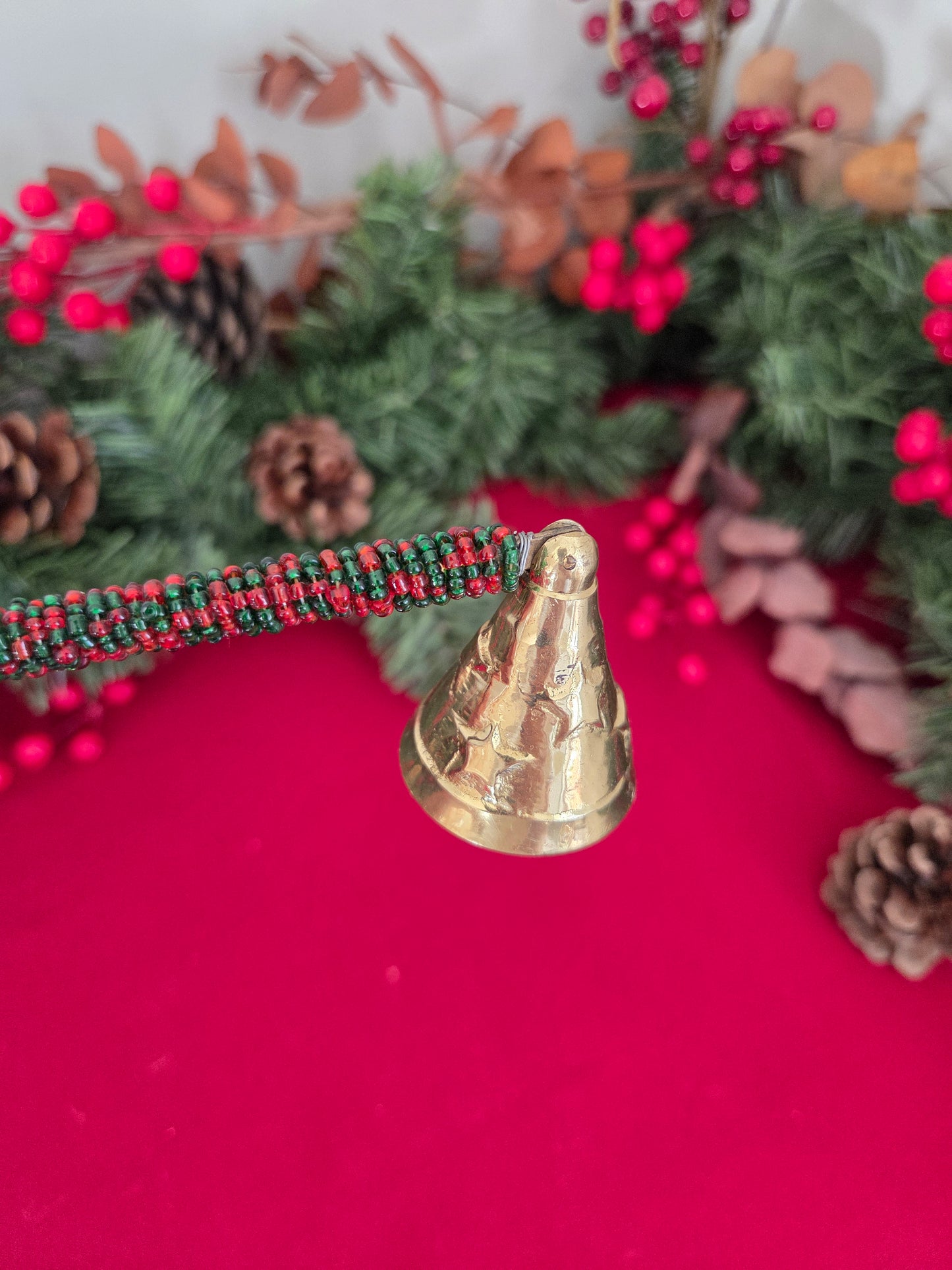 Beaded Christmas Candle Snuffer