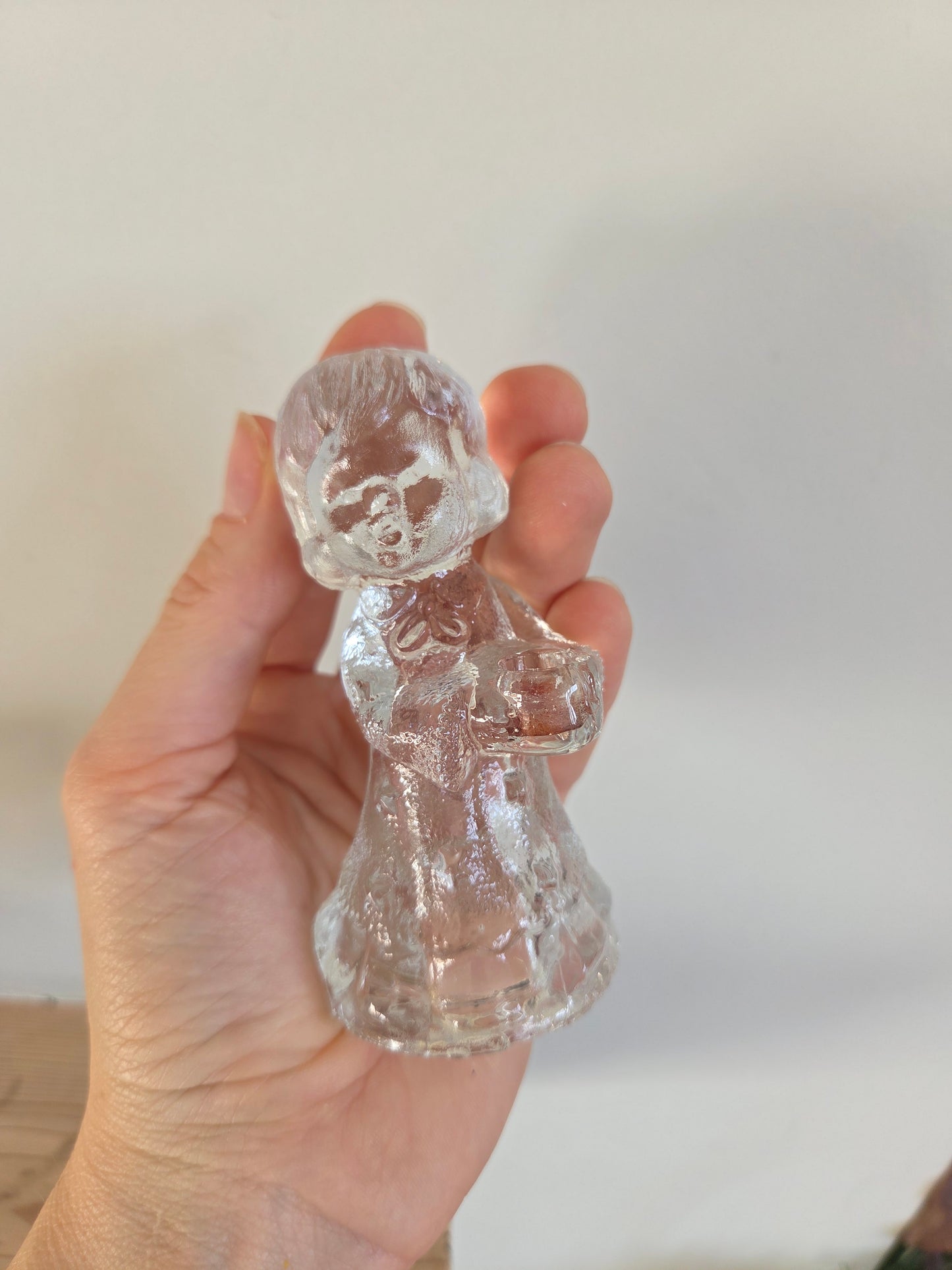 Glass Angel Candle Holders