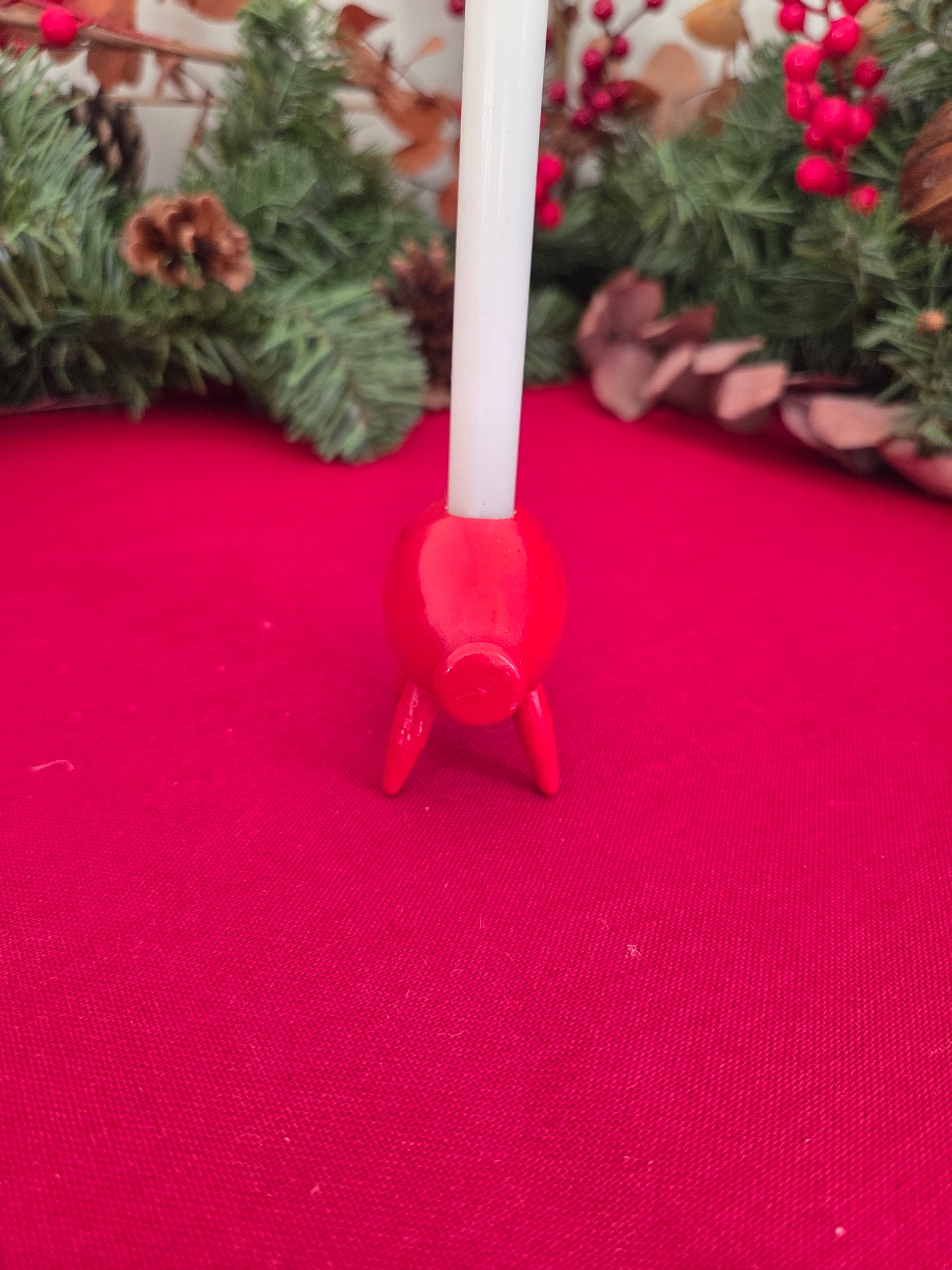 Vintage Small Swedish Pig Candle Holder