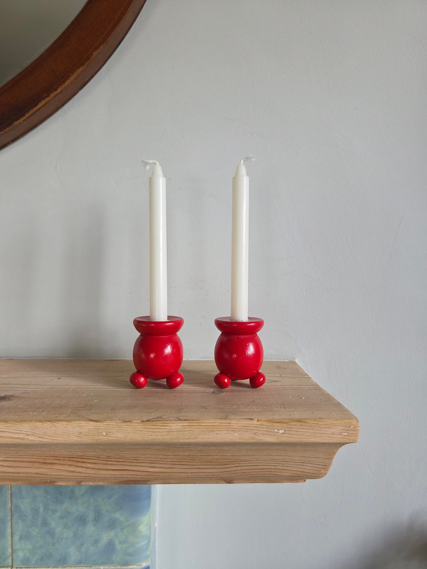 Vintage Swedish Christmas Candle Holder - Small Plain