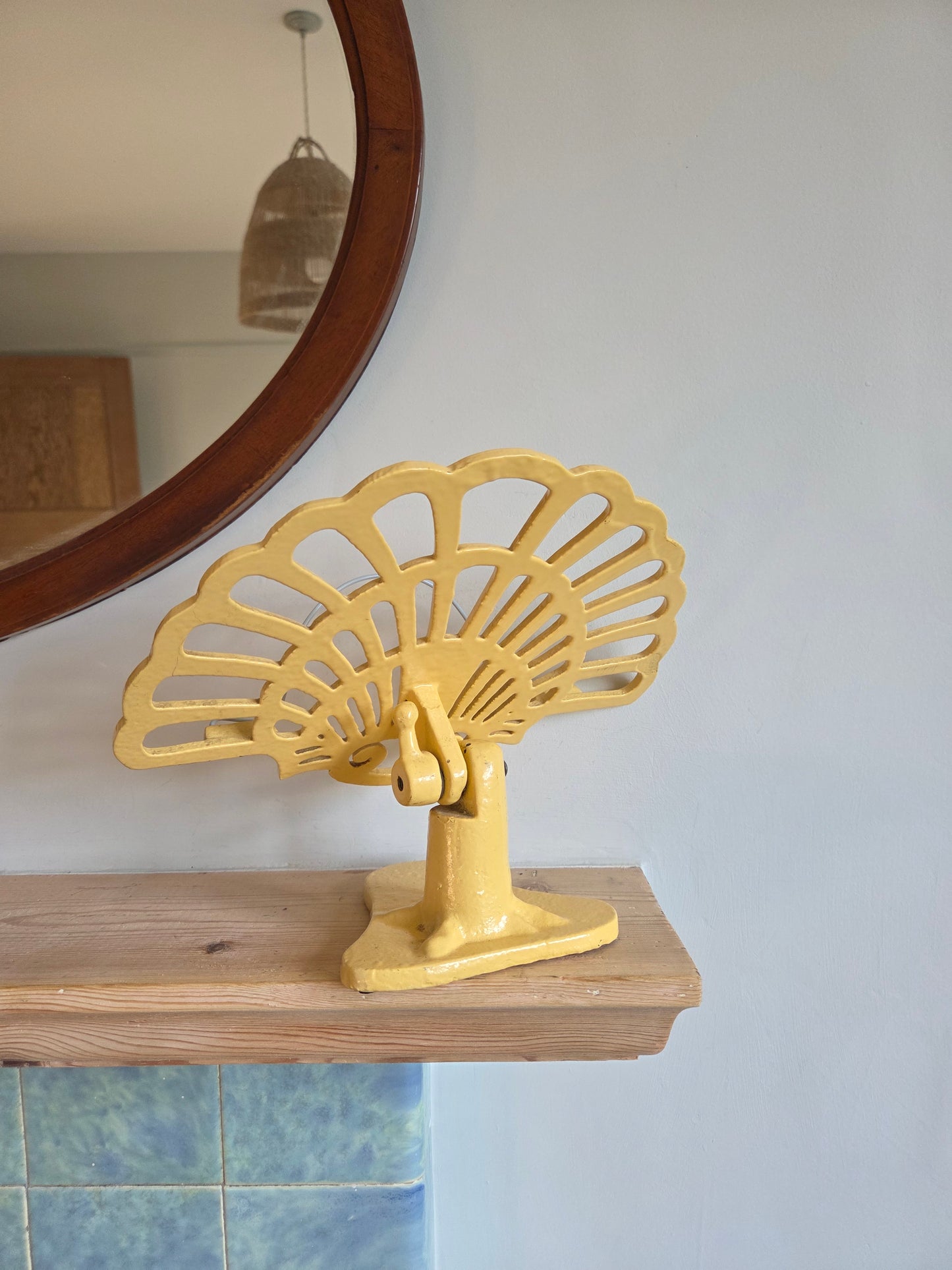 Vintage Yellow Shell Cookbook Stand