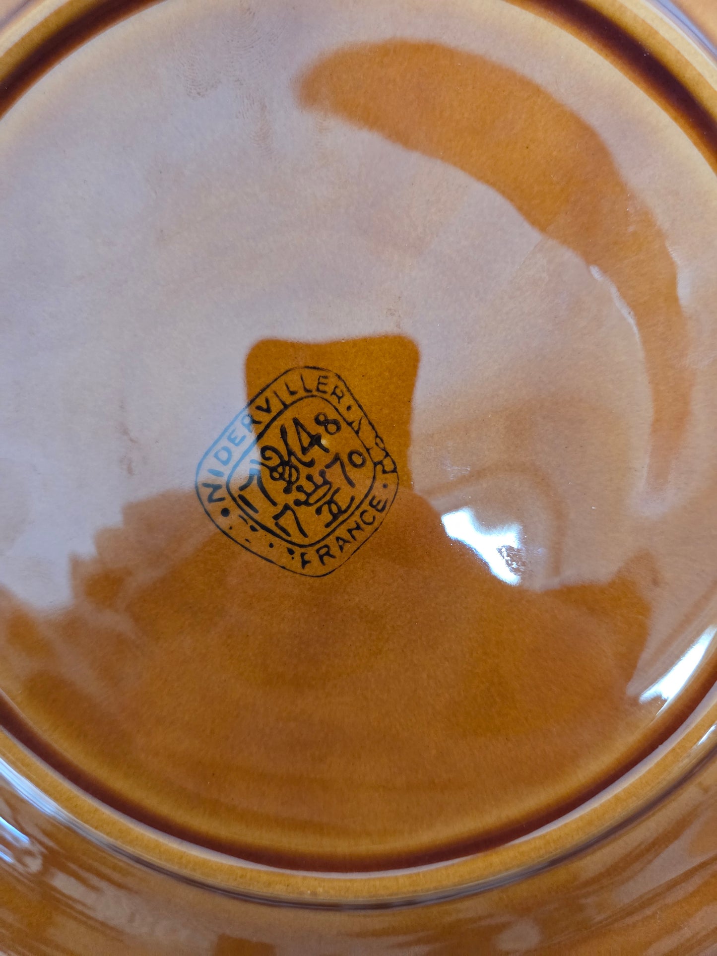 Vintage French Seafood Plate - Orange