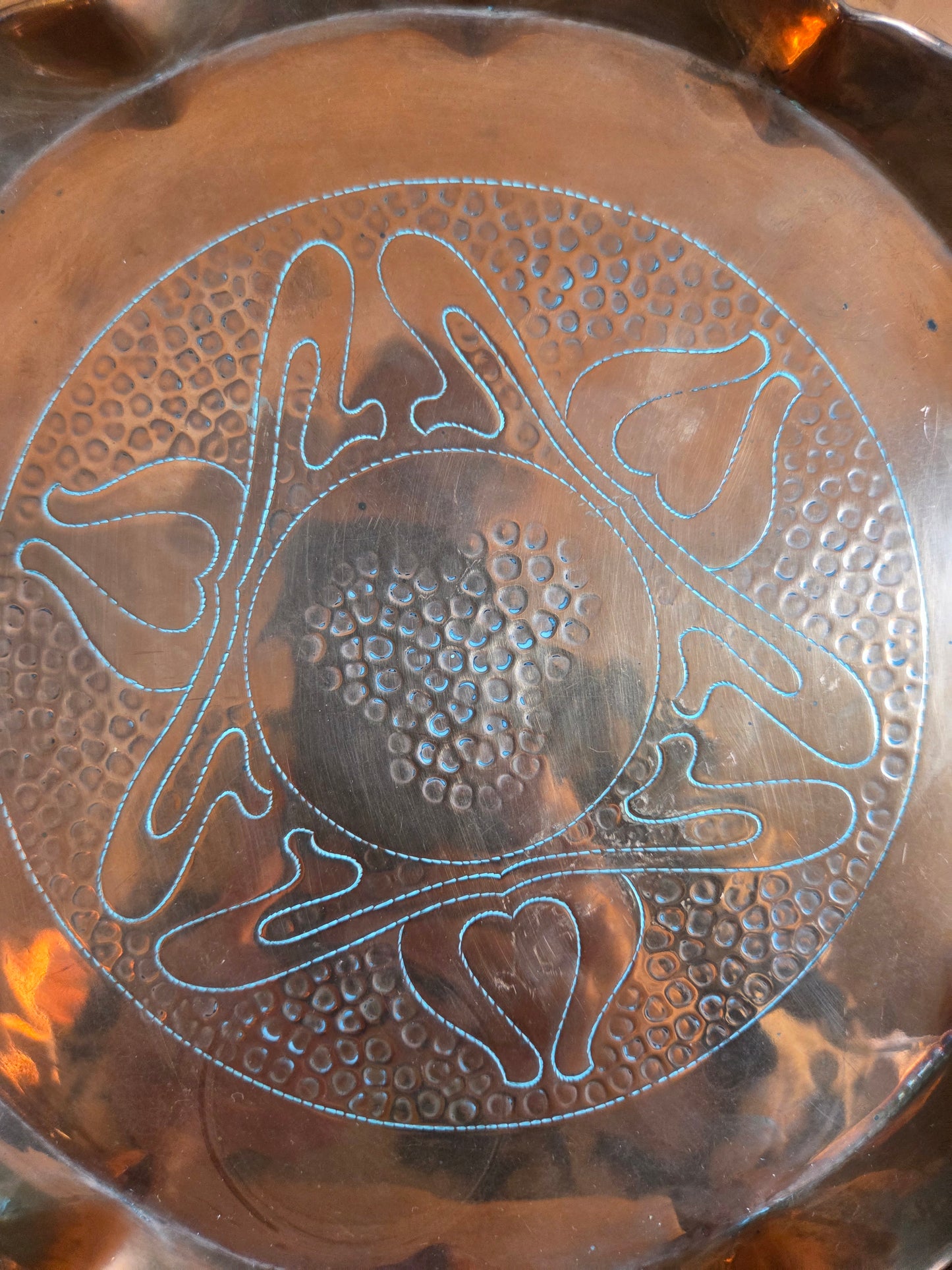 Copper Arts & Crafts Hammered Trays