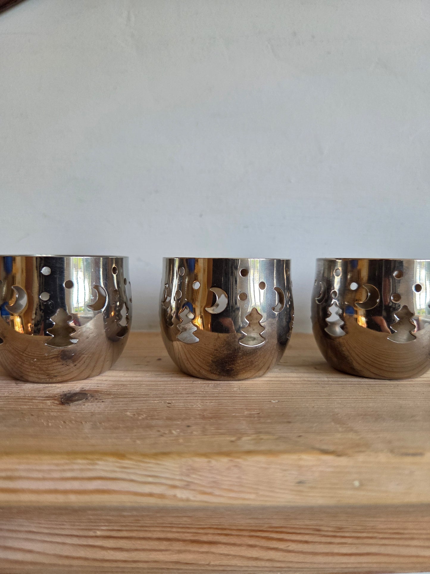 Silver Plated Christmas Tealight Holders