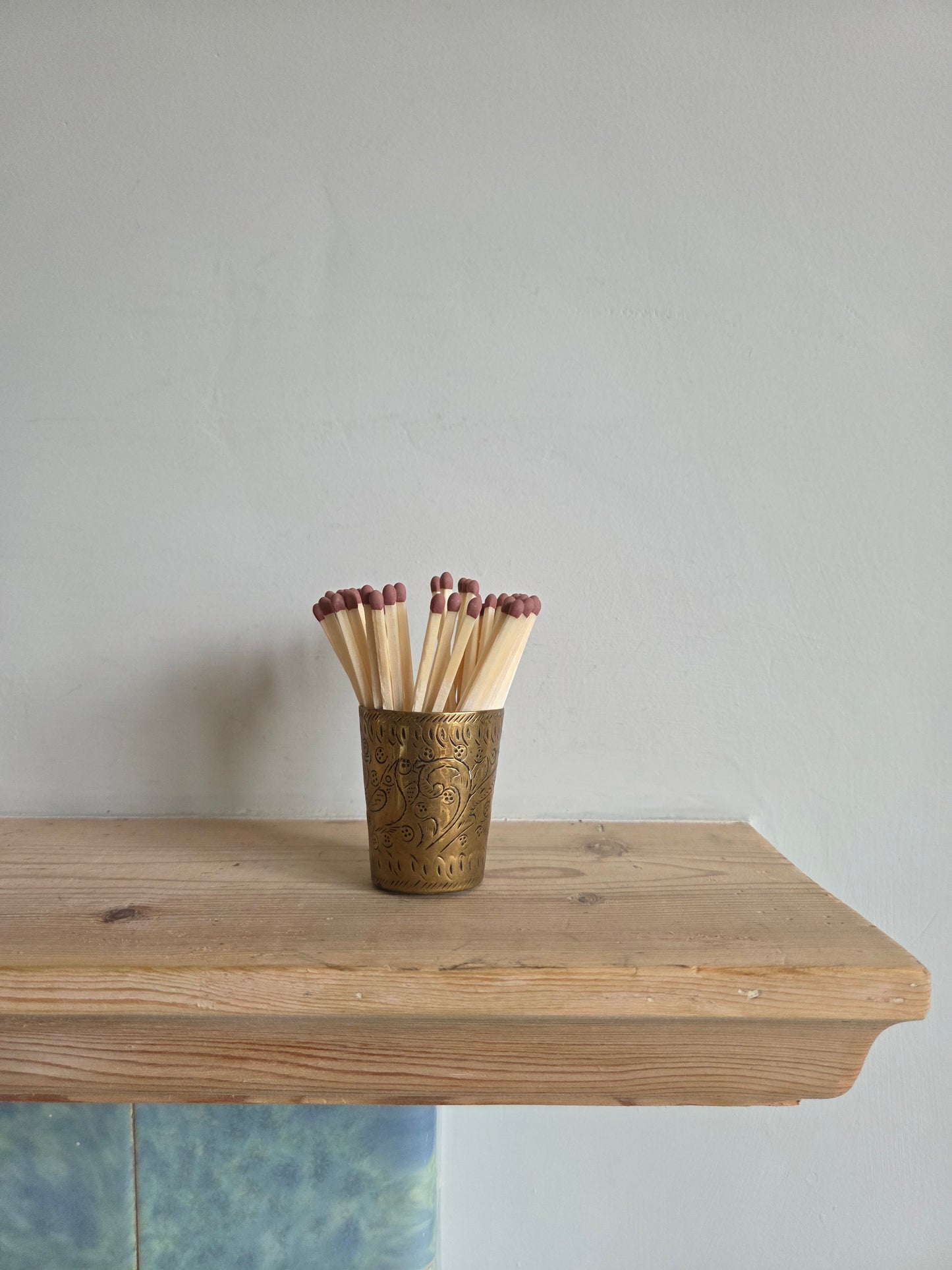 Decorative Brass Match Pot