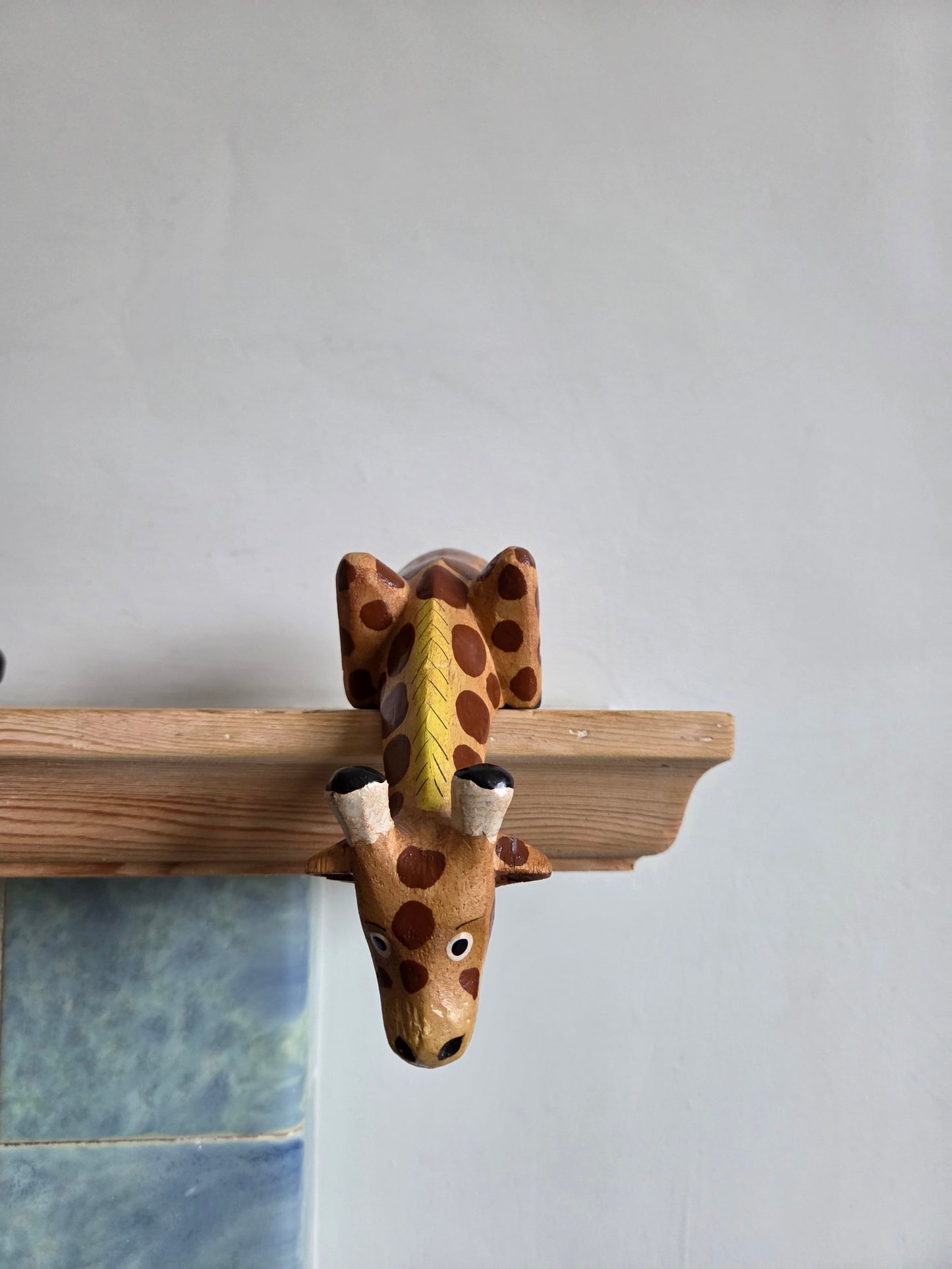 Vintage Leaning Zebra and Giraffe