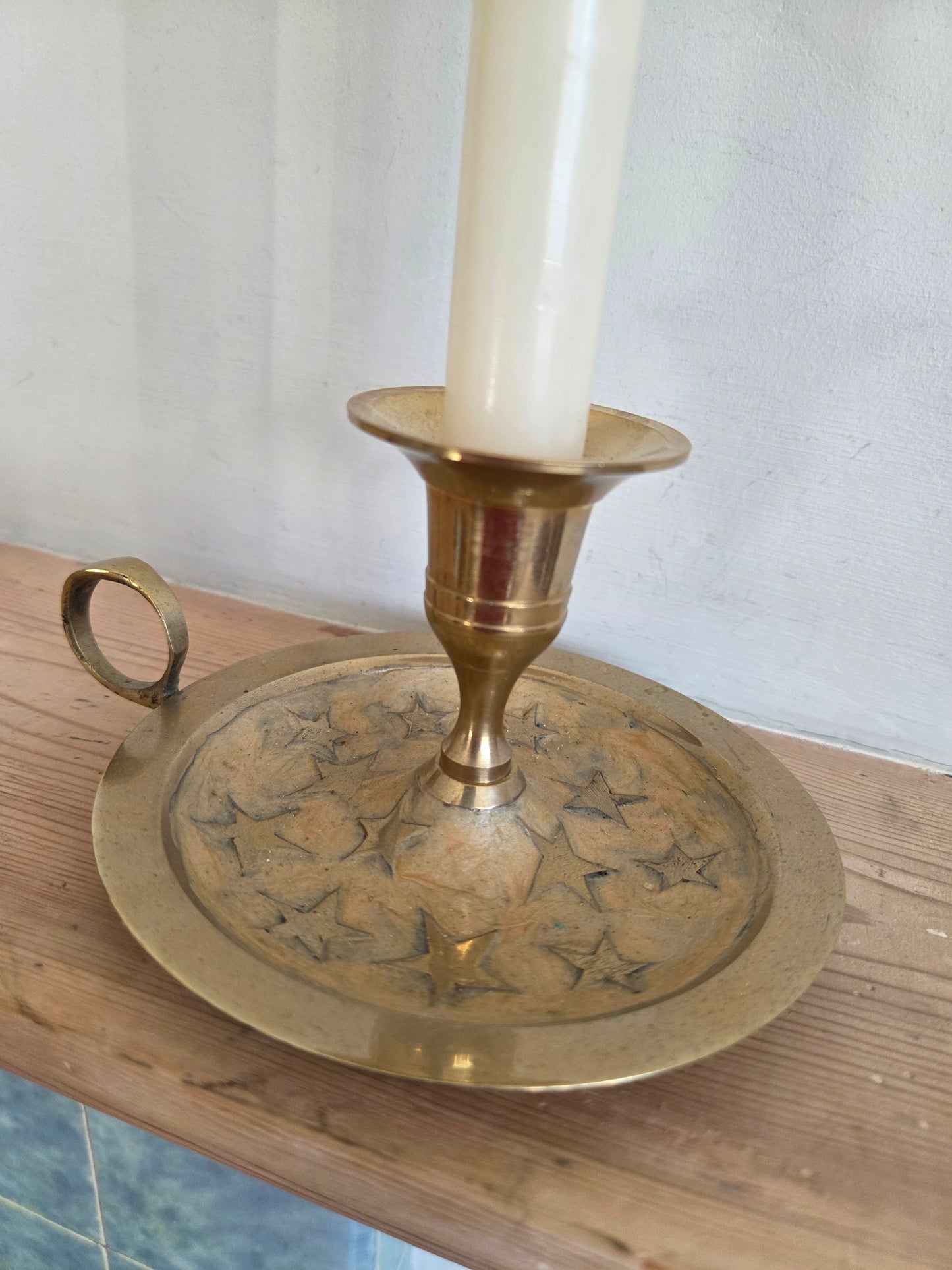 Brass Star Candlestick