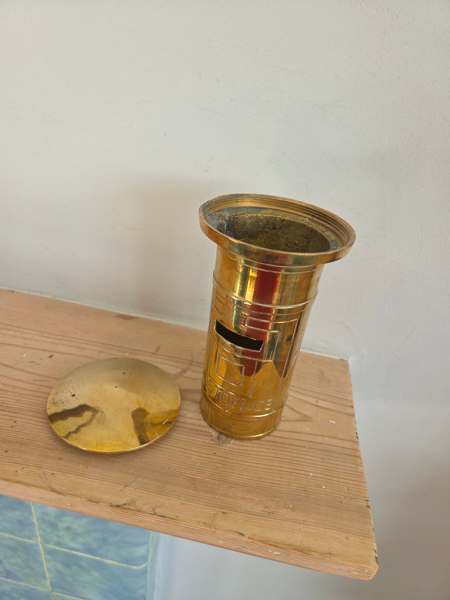 Brass Post Box Money Box