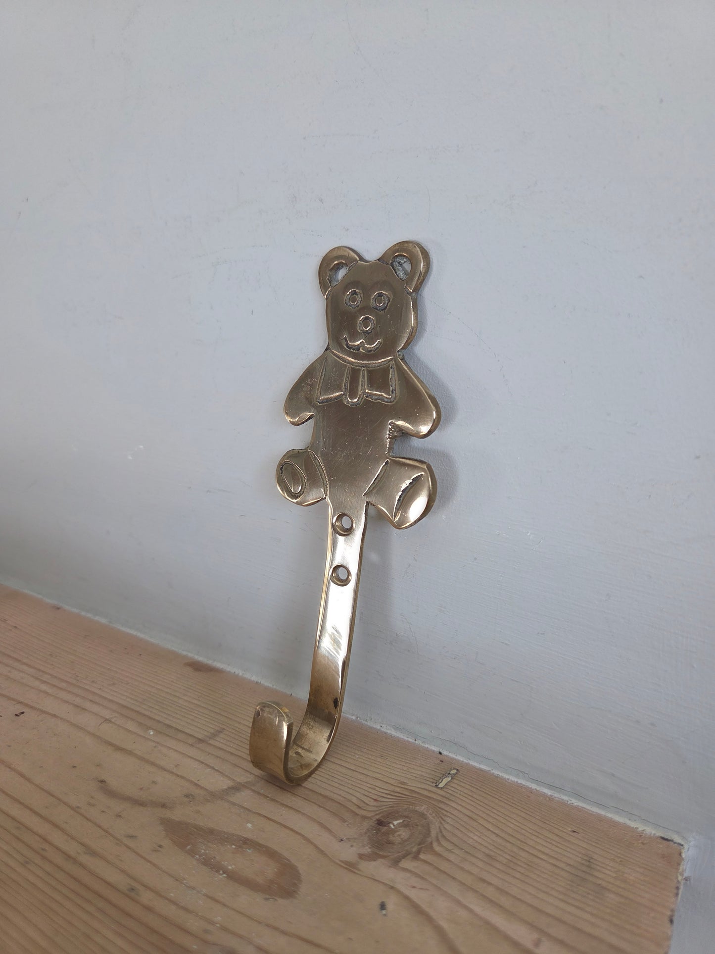 Flat Brass Bear Hook