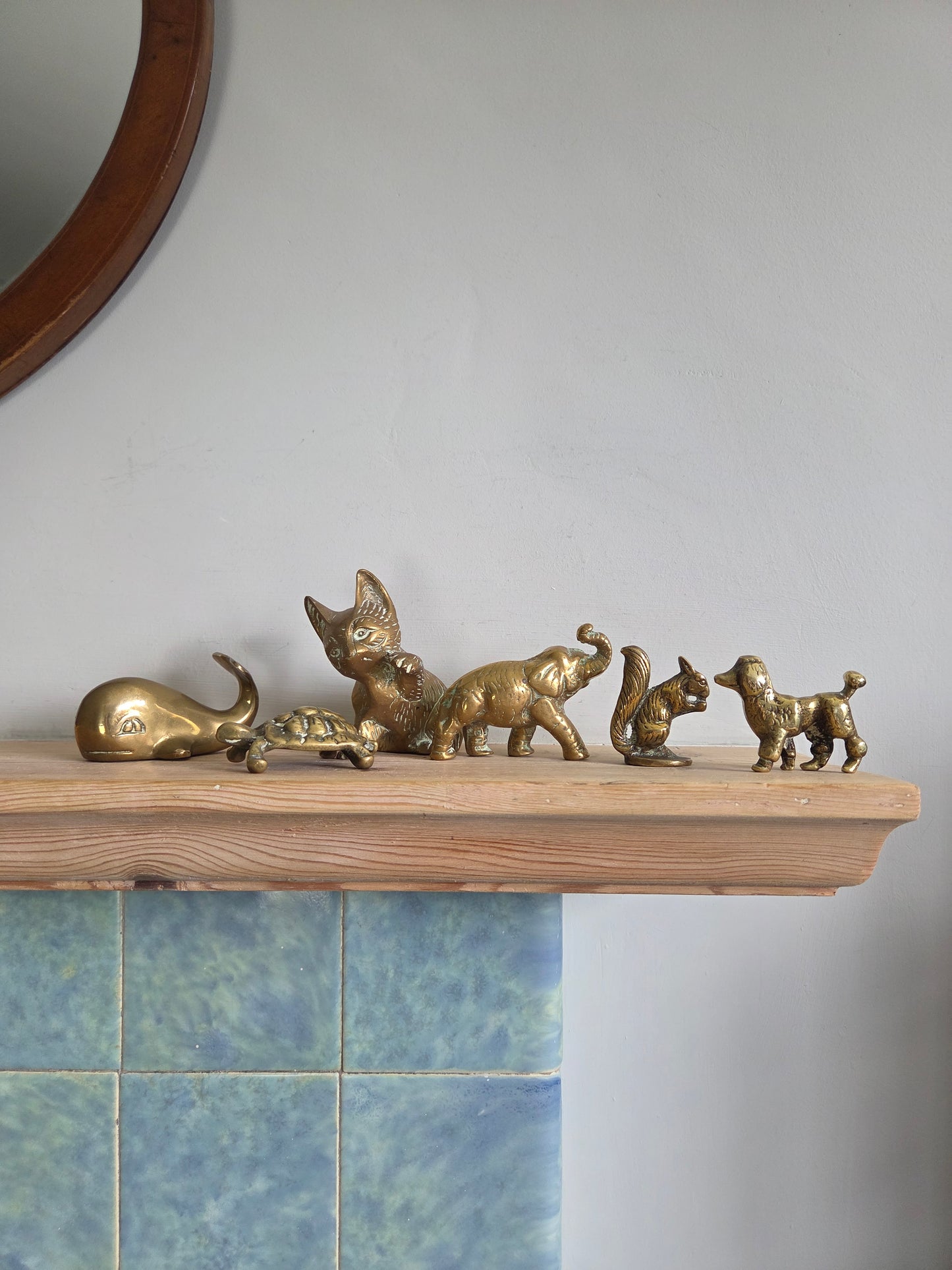 Vintage Brass Squirrel Ornament