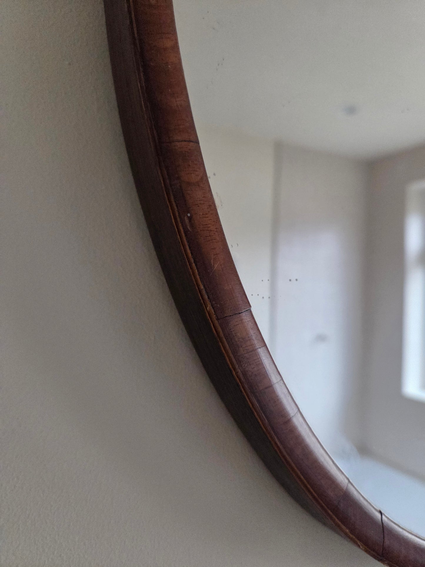 Small Vintage Oval Mirror