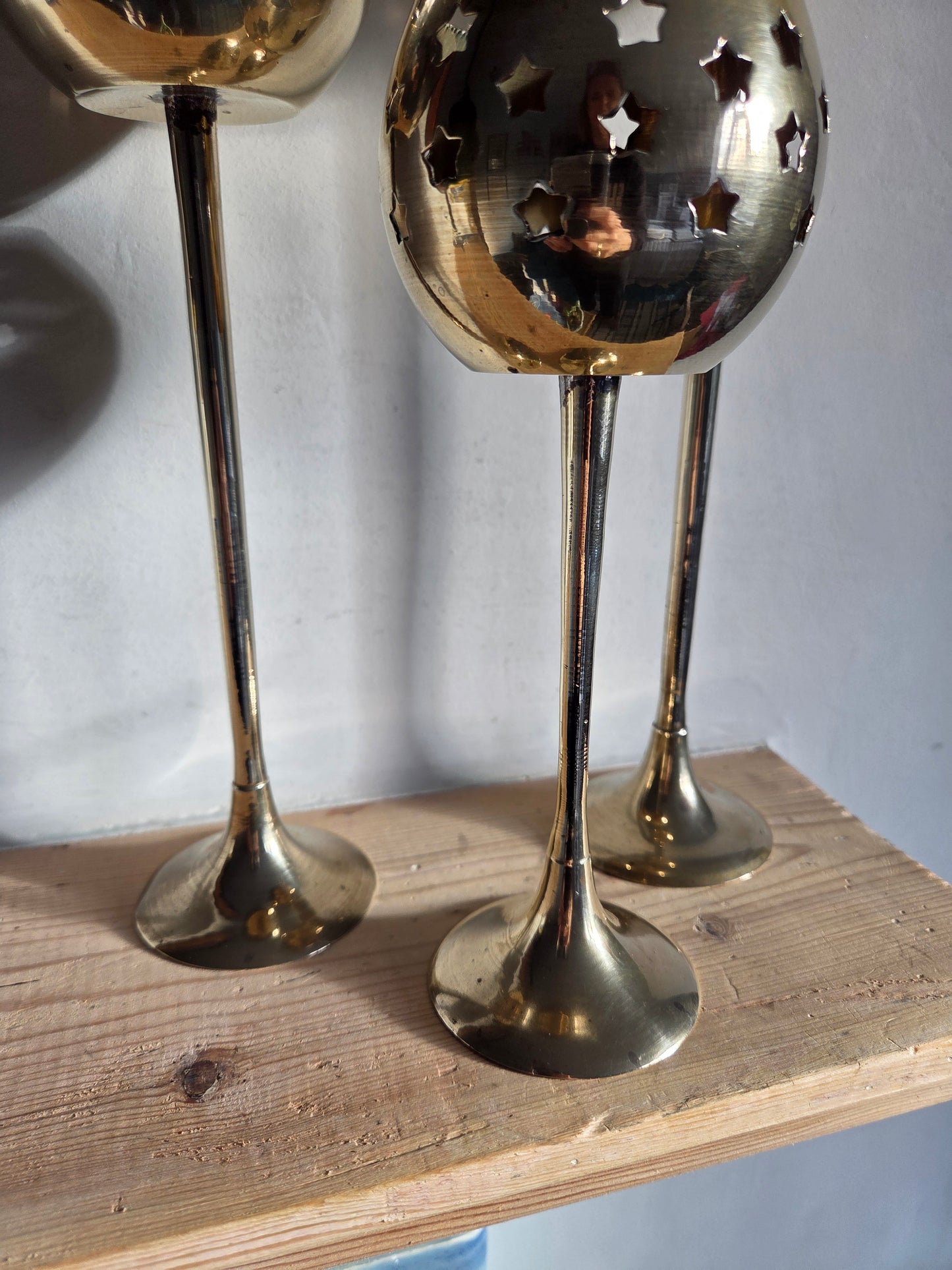 Set of Three Star Tealight holders