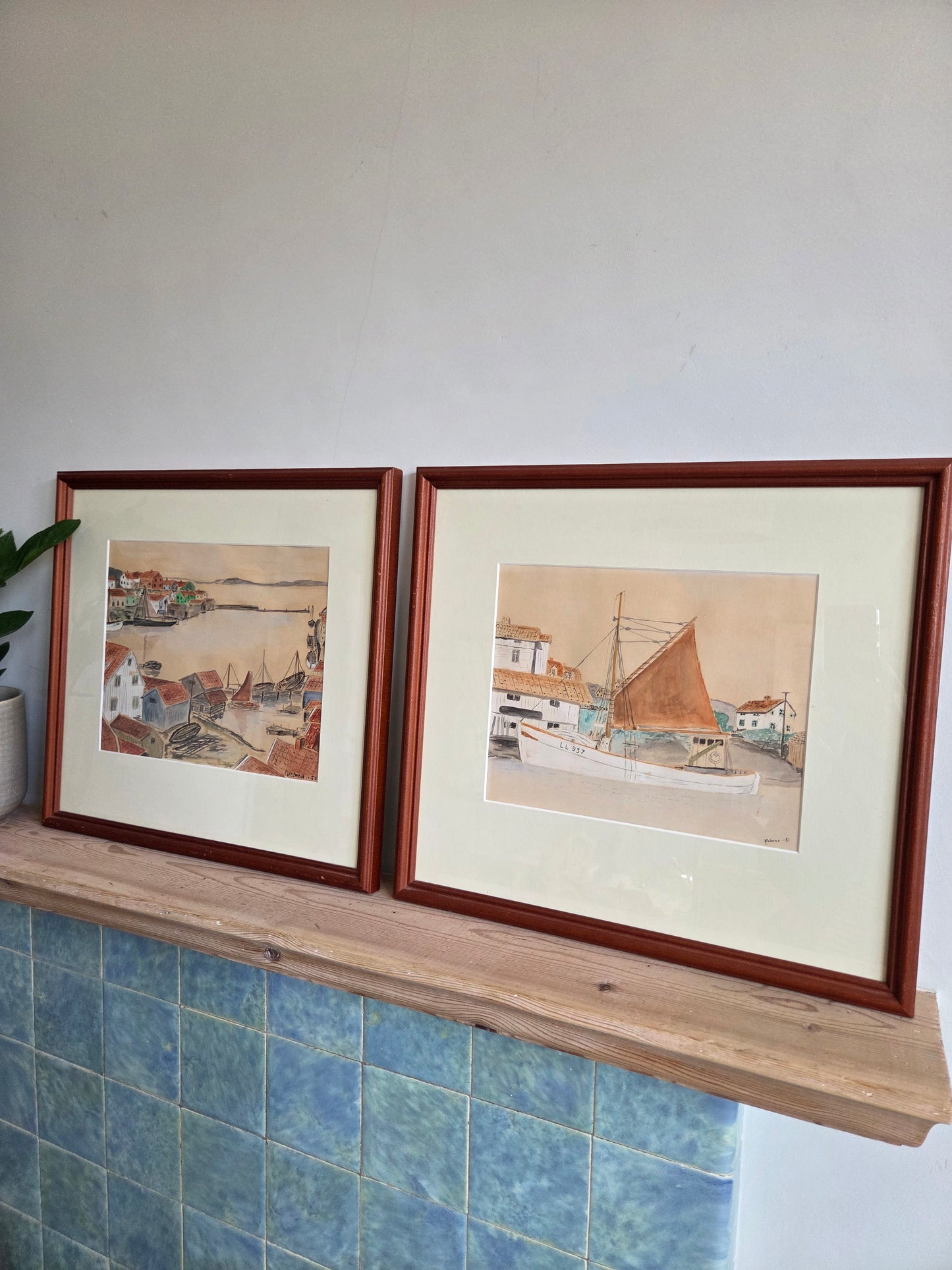 Vintage Swedish Watercolour Painting - Signed Helmer 1951