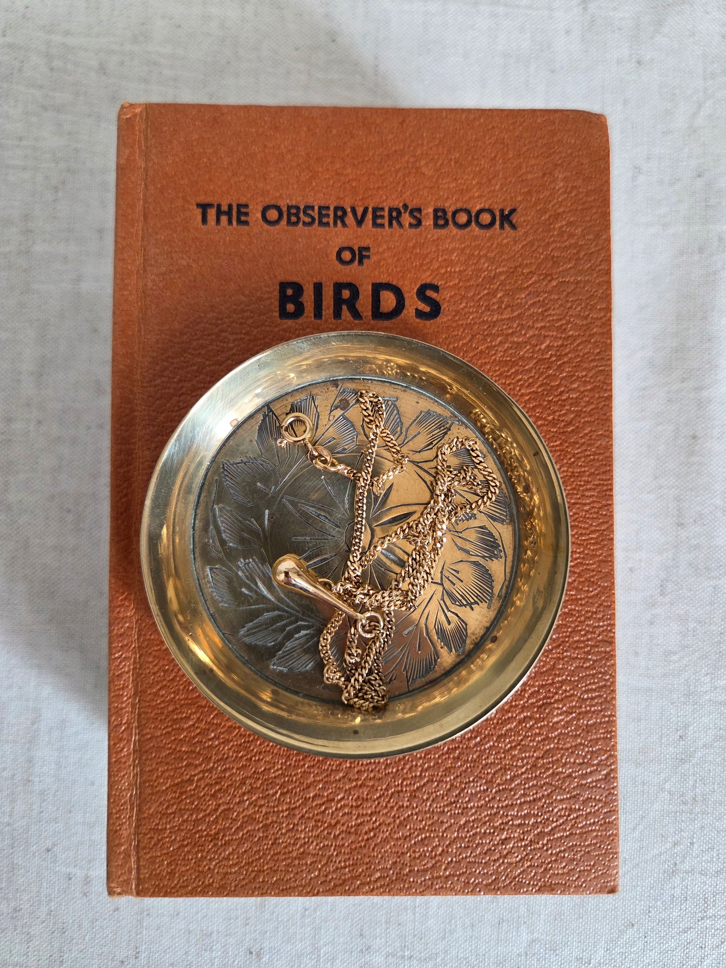 Pretty Vintage Brass Trinket Dish