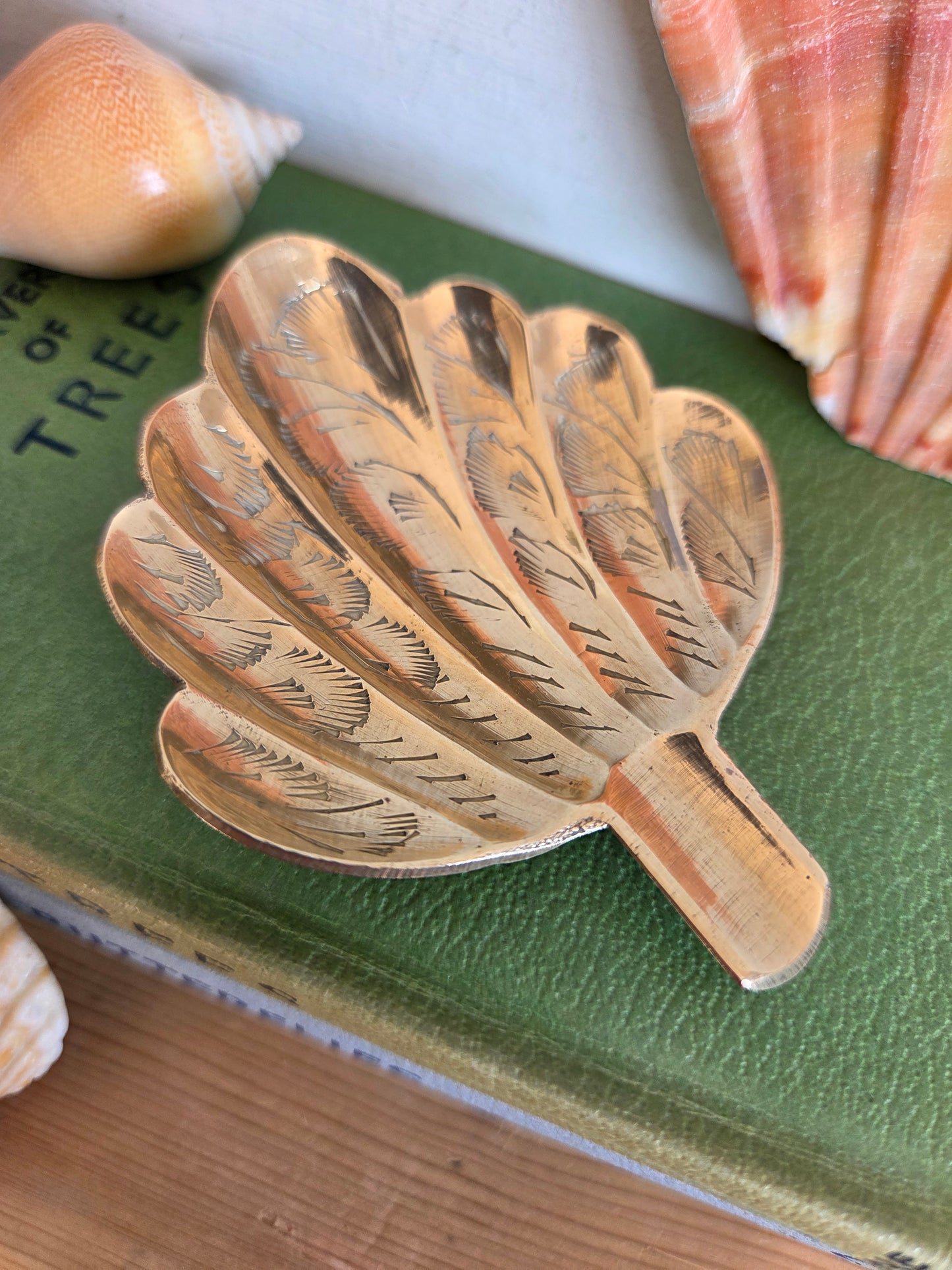 Brass Fan Shell Trinket Dish
