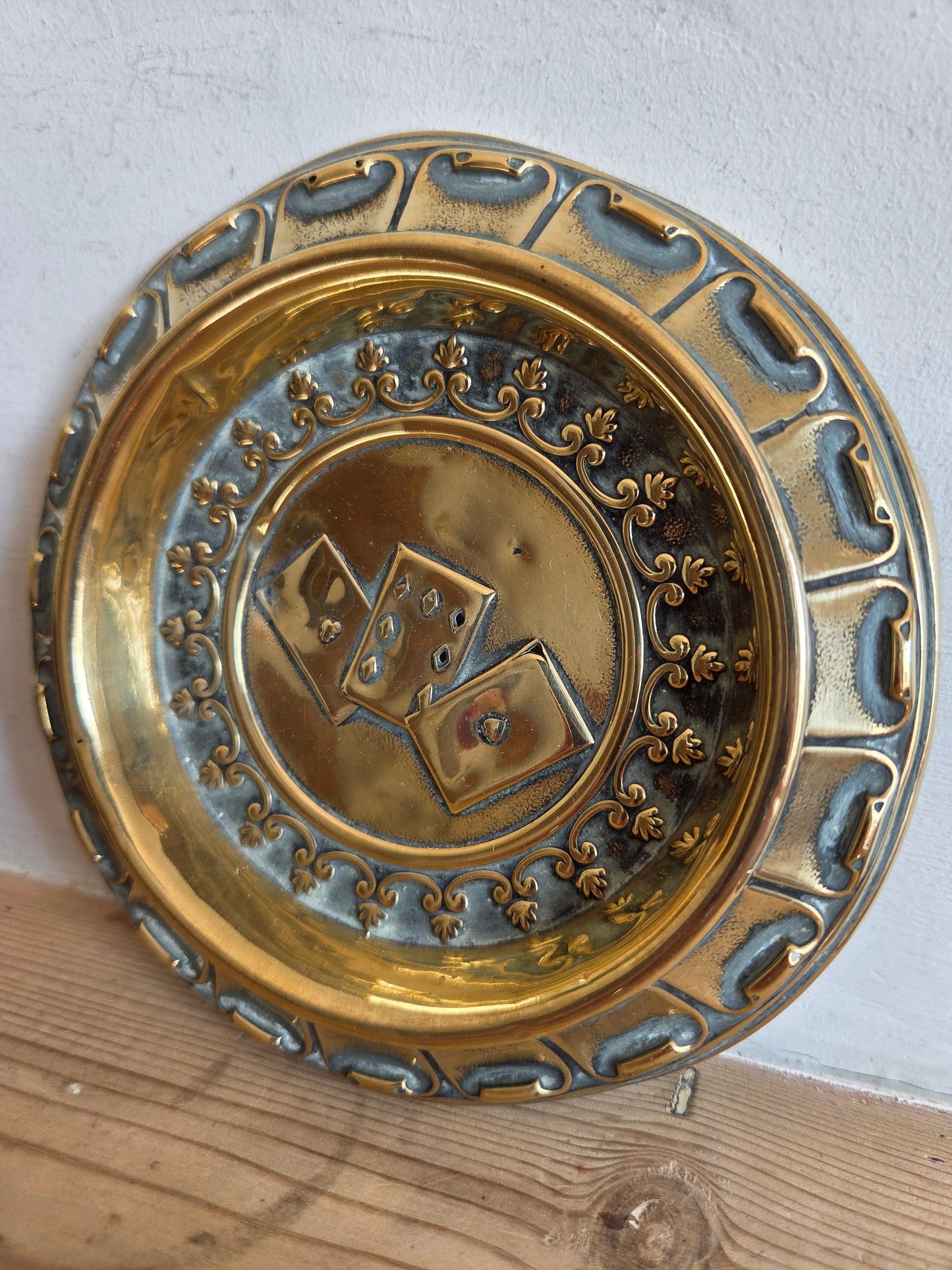 Vintage Lucky Cards Trinket Dish