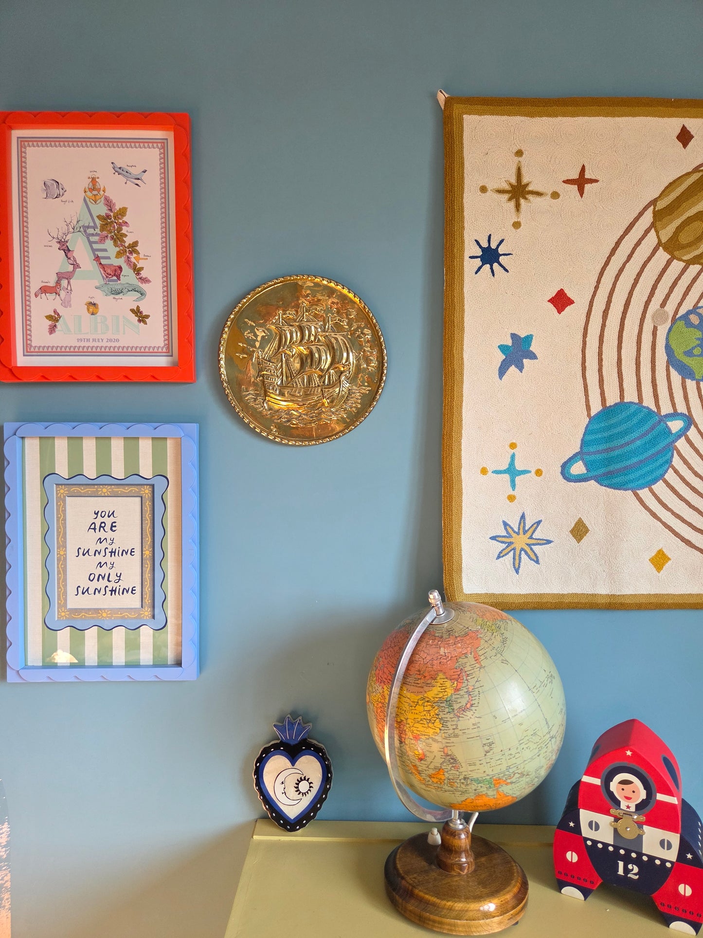 Brass Ship Wall Plate