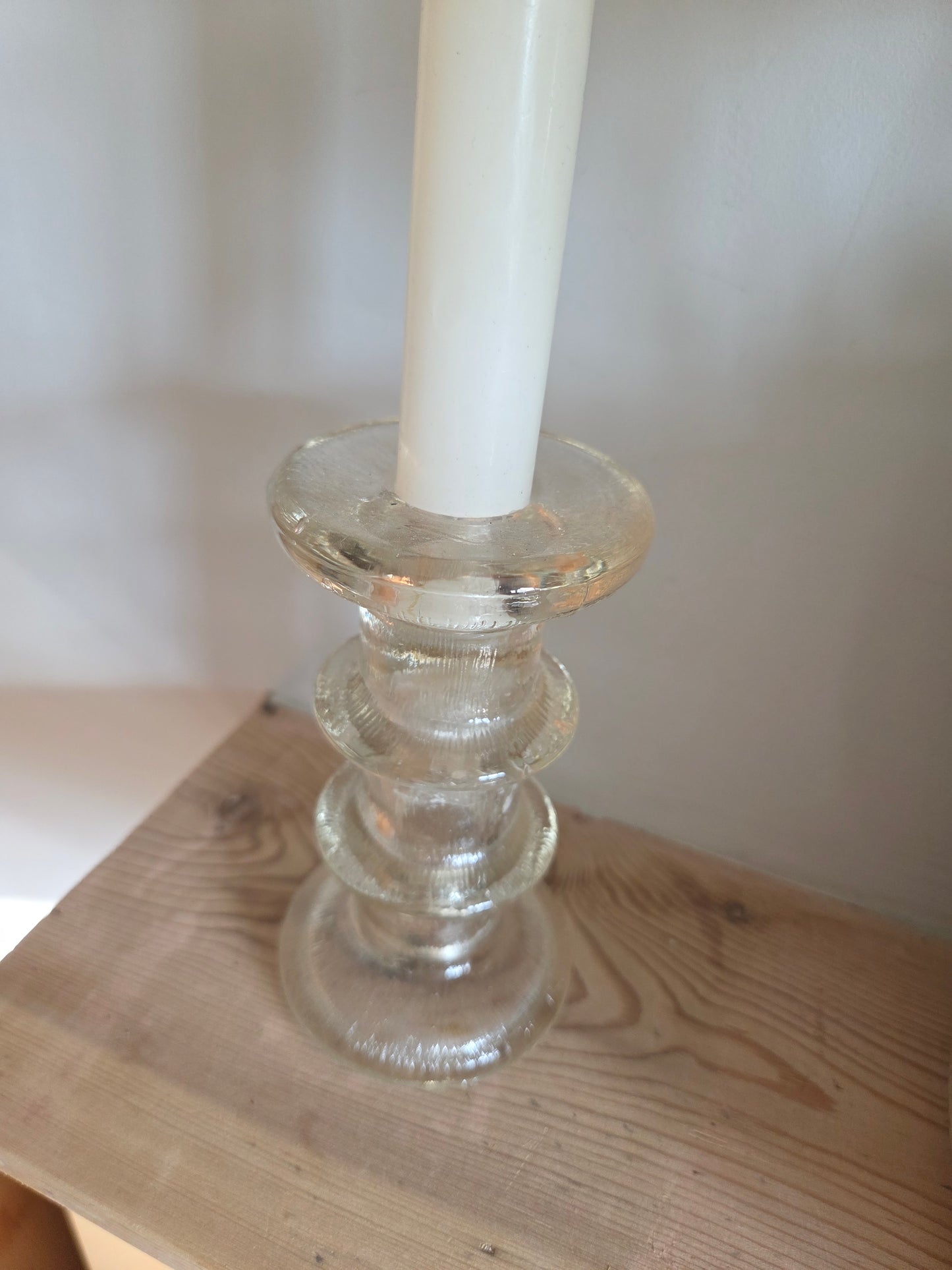 Vintage Swedish Art Glass Candlestick