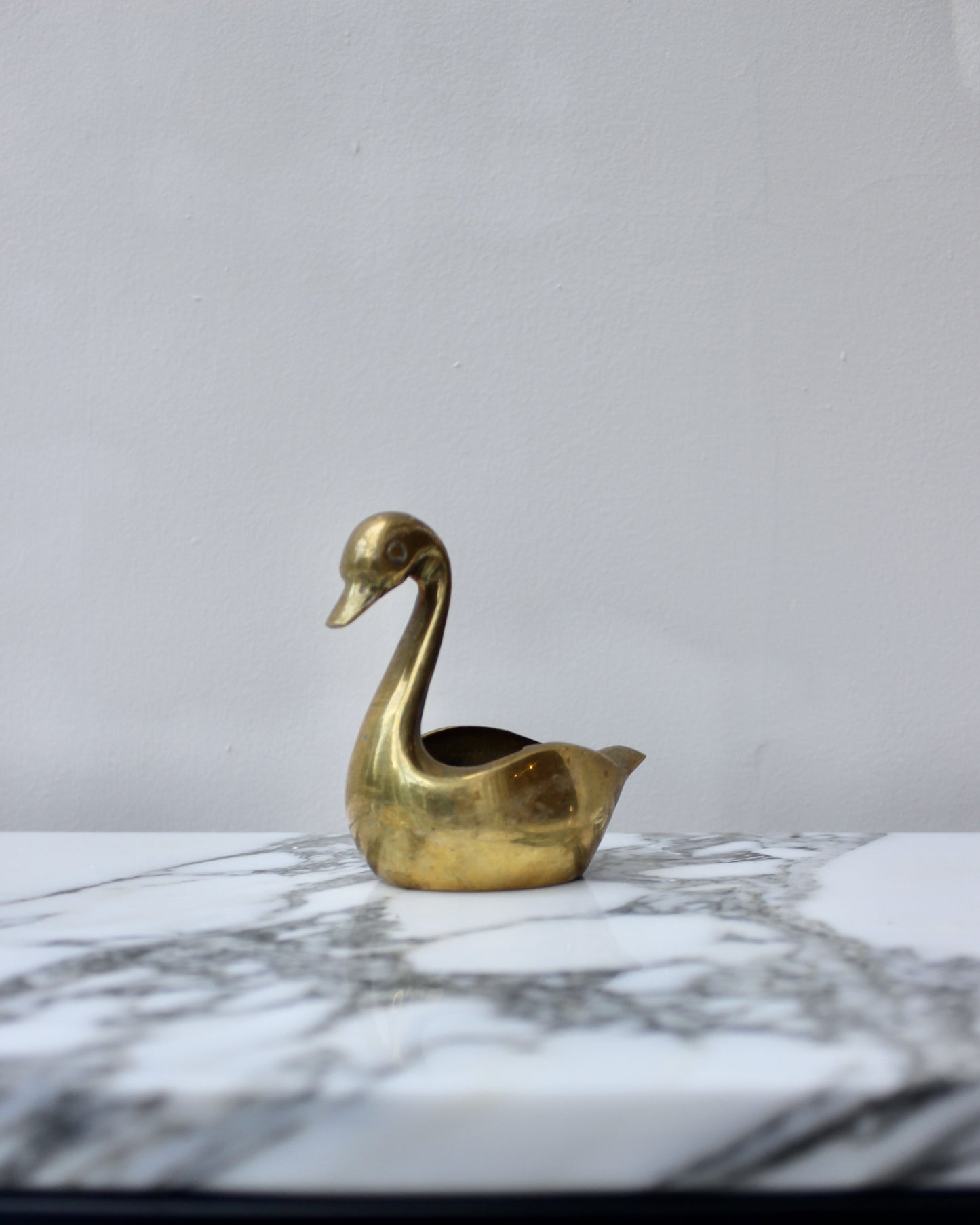 Brass Duck Trinket Pot
