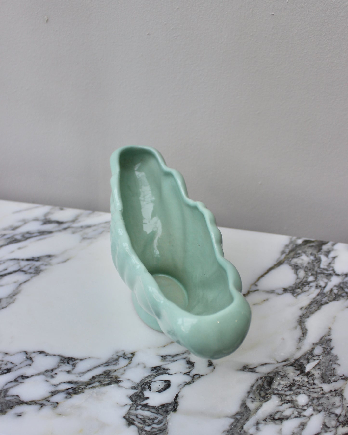 Small Green Stoneware Mantle Vase