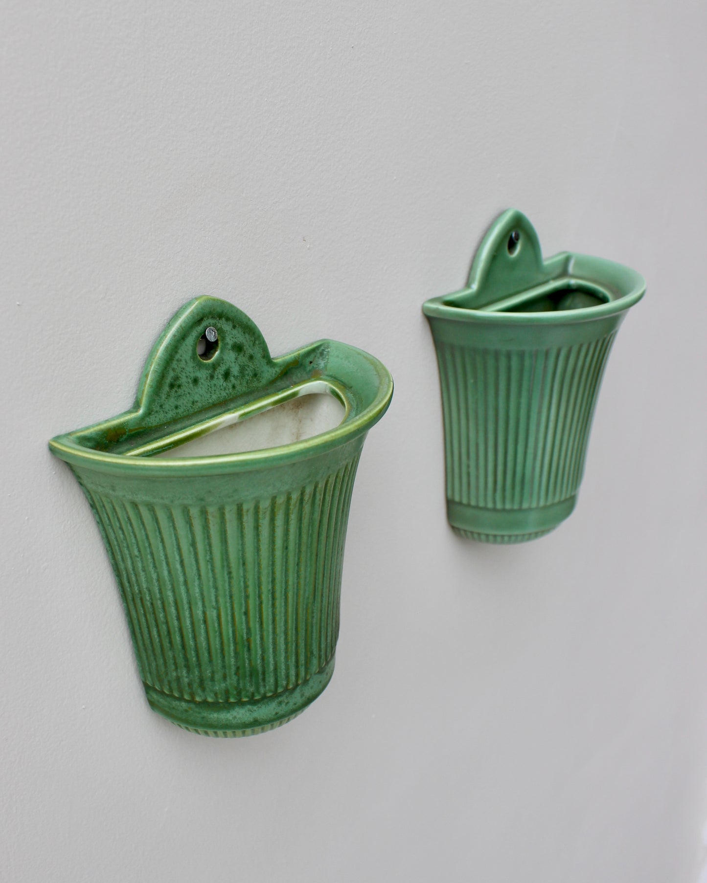 Pair Of Arthur Percy Wall Vases For Gefle Sweden