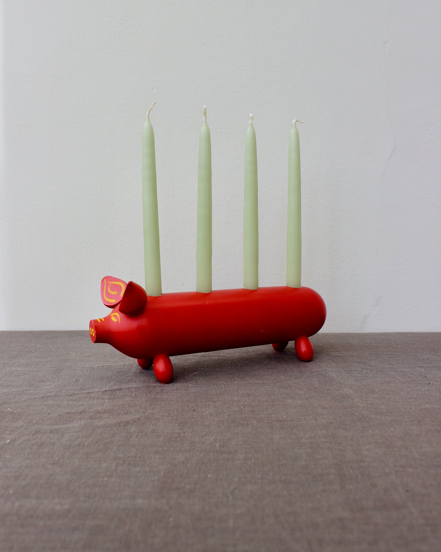 Swedish Pig Christmas Candle Holder