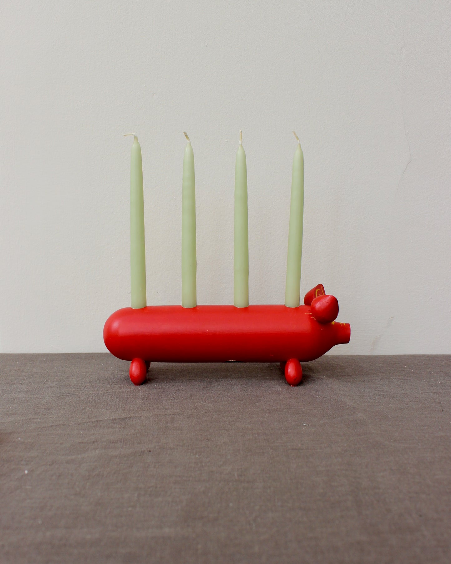Swedish Pig Christmas Candle Holder