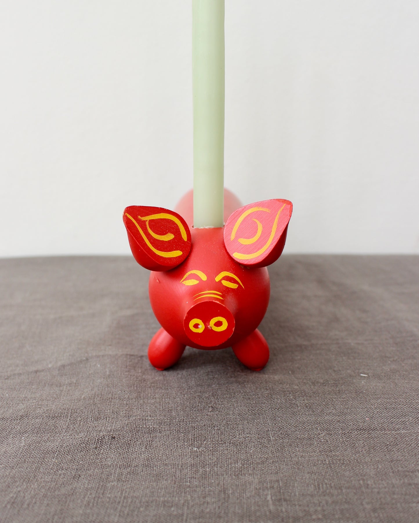 Swedish Pig Christmas Candle Holder