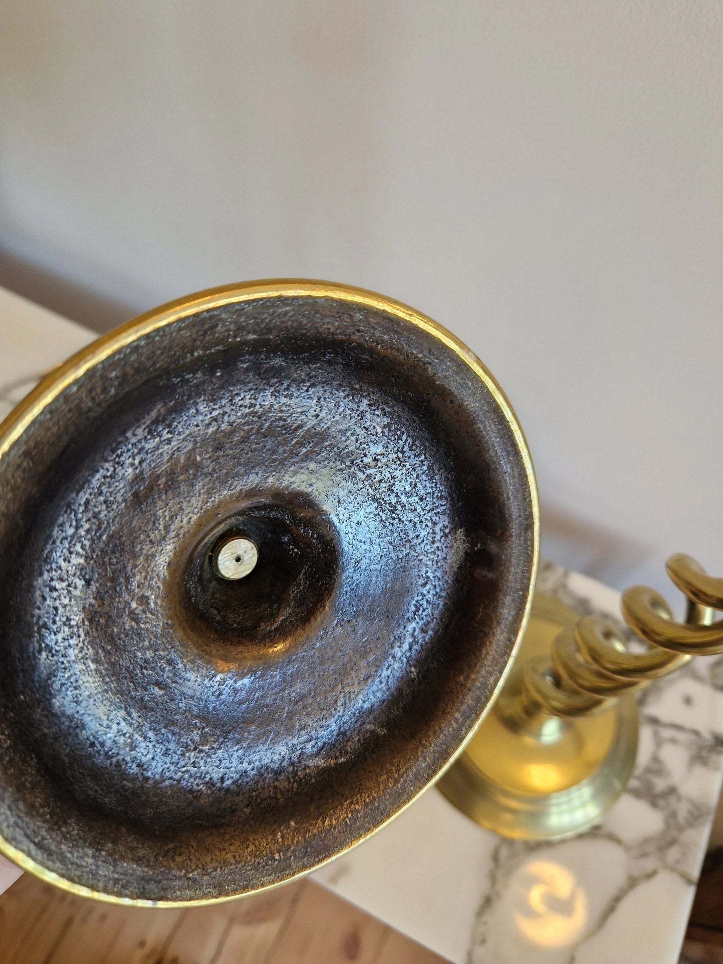 Edwardian Brass Barleytwist Candlesticks