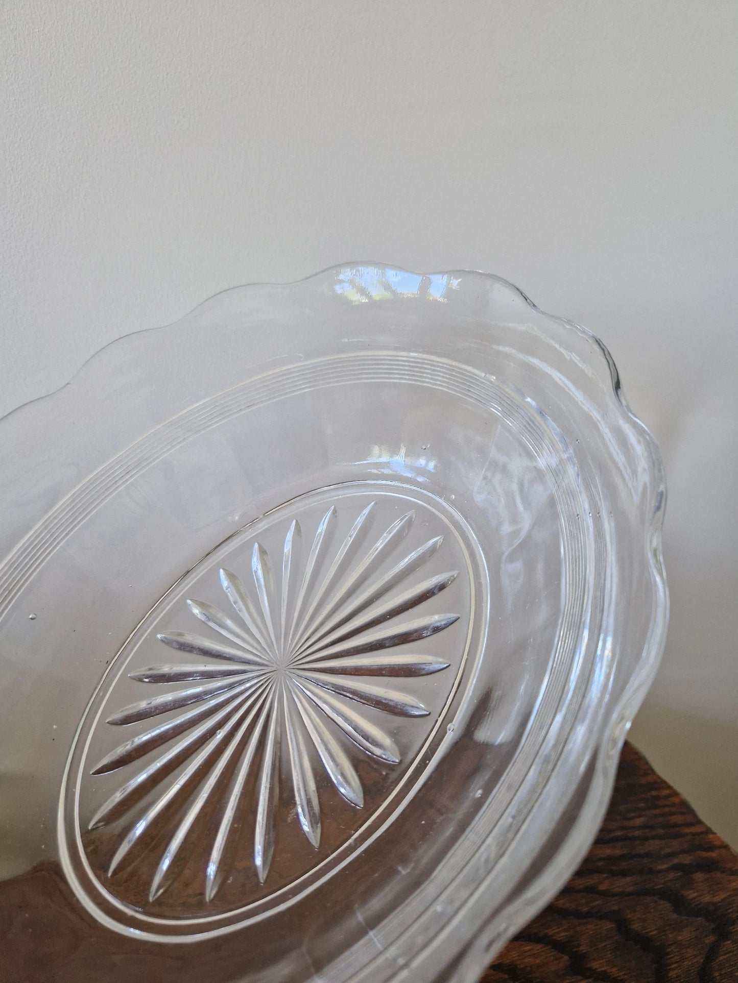 Glass Bowl with Scallop Detail