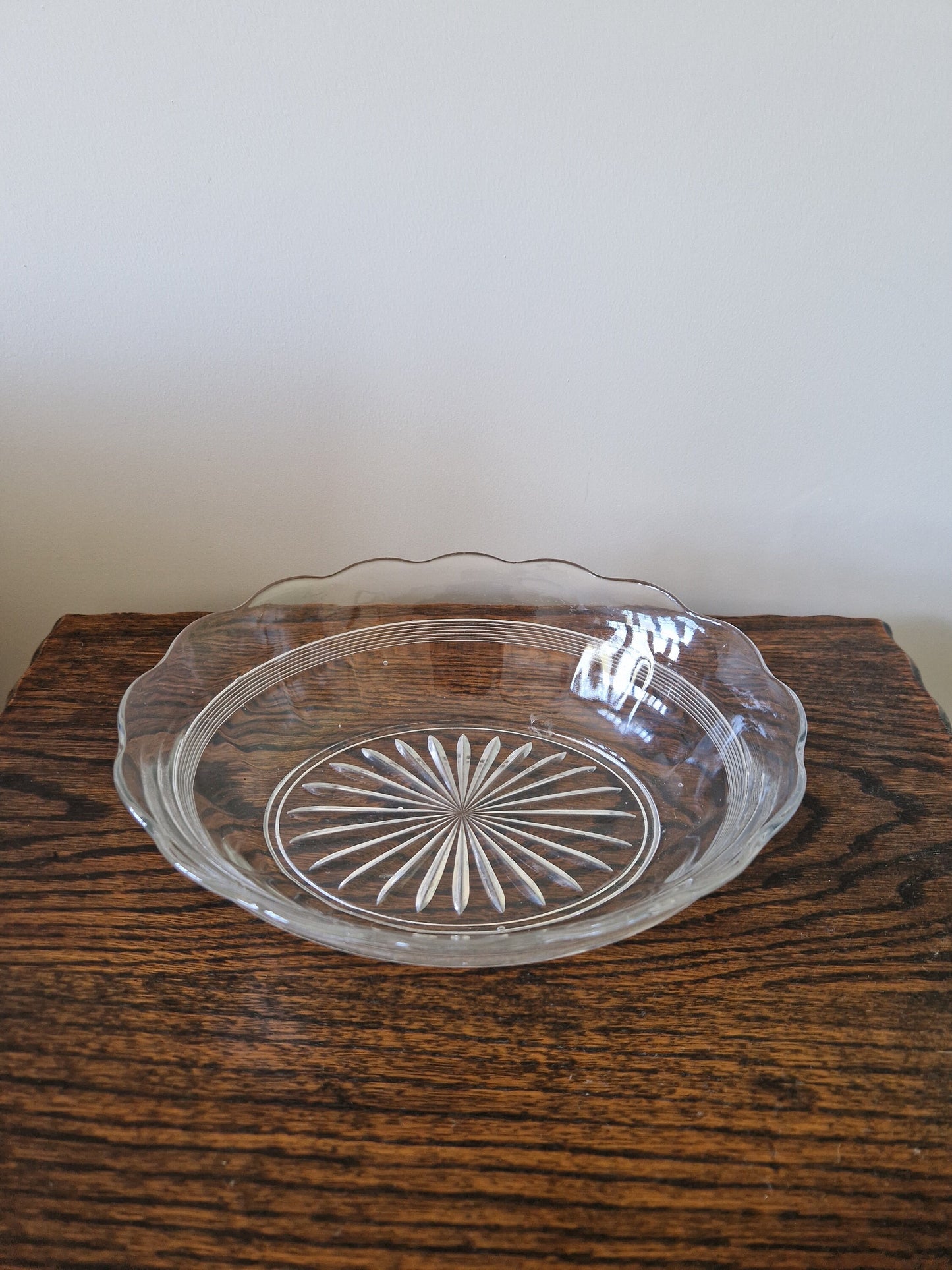 Glass Bowl with Scallop Detail