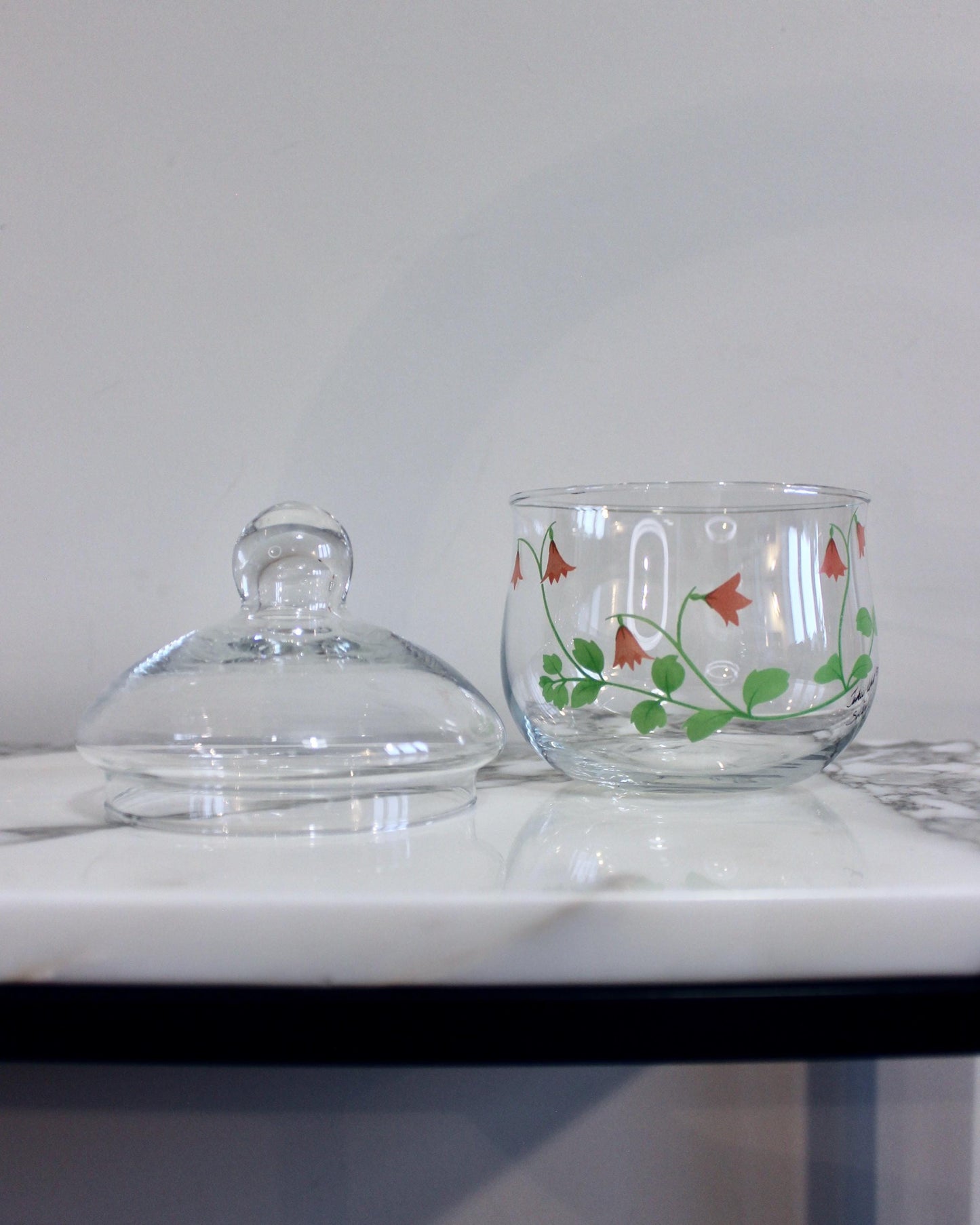 Kosta Boda Sweden Linnea Vase and Pot with Lid