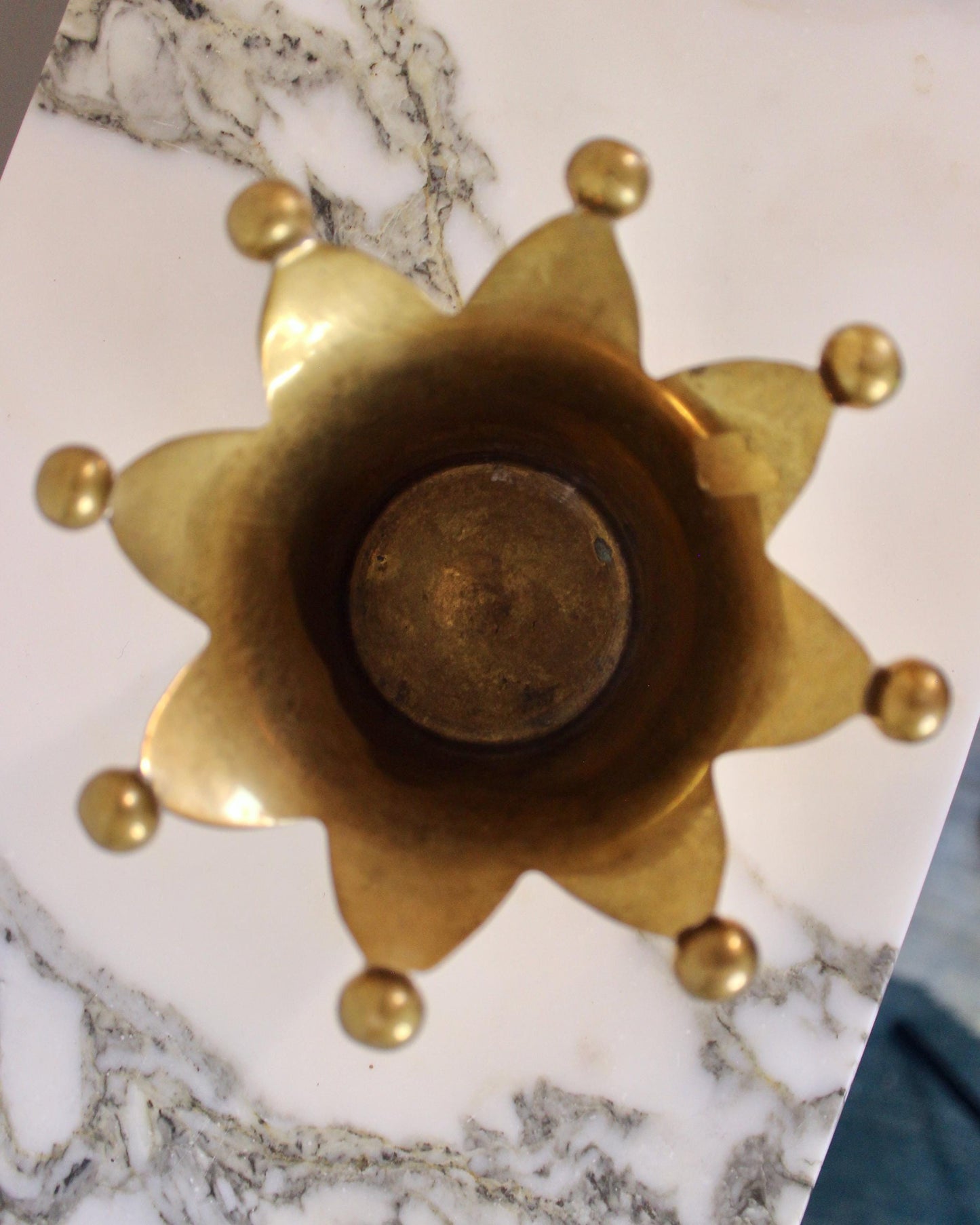 Swedish Brass Crown Tealight Holder or Trinket Pot