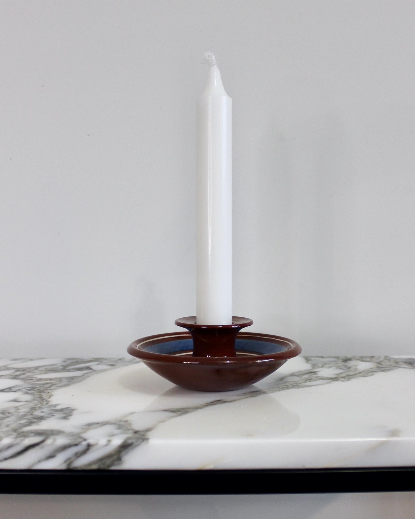Glazed Ceramic Candle Holder by Lundvie Keramik Sweden