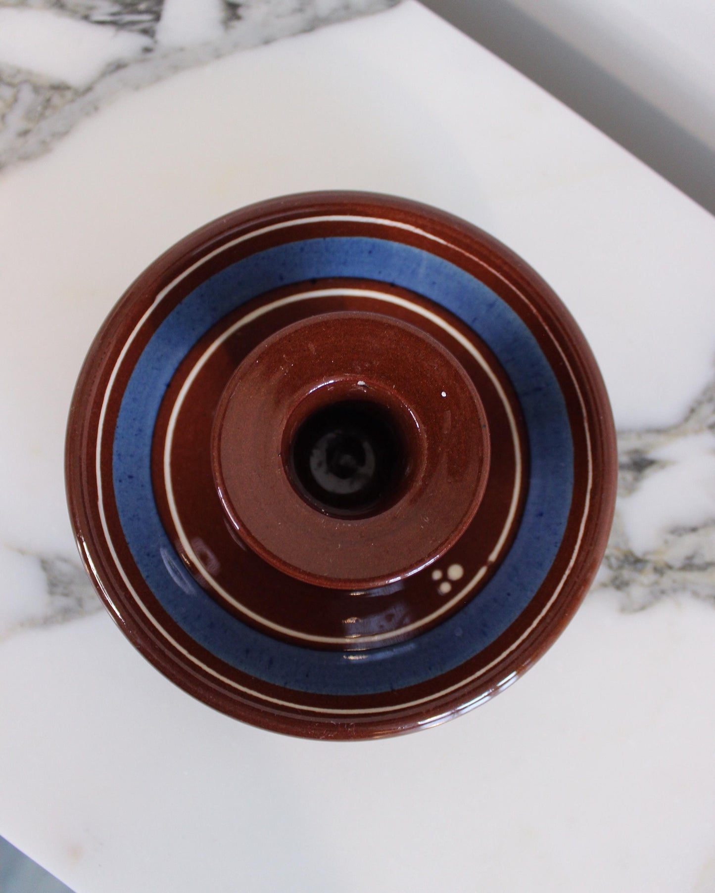 Glazed Ceramic Candle Holder by Lundvie Keramik Sweden