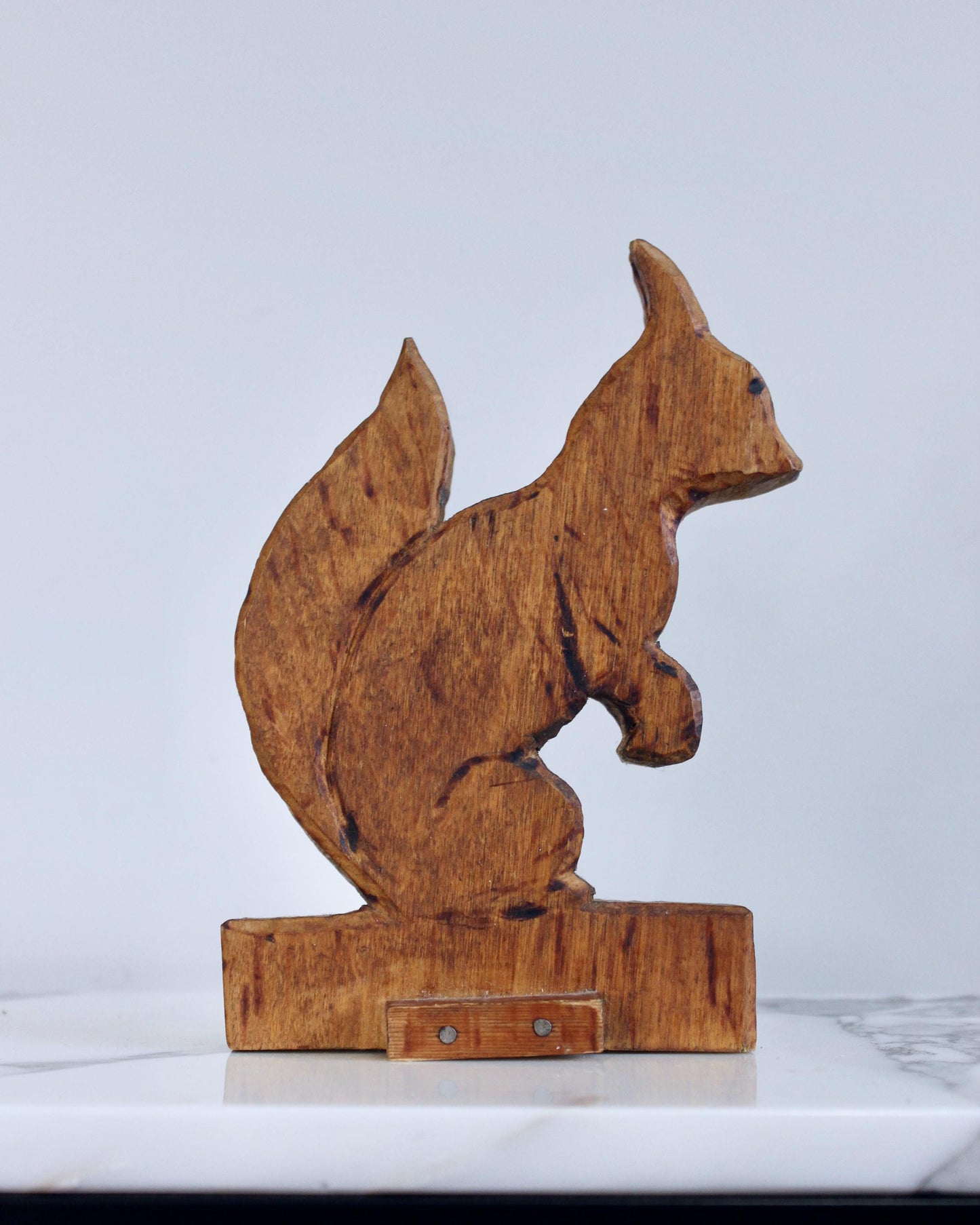 Hand Carved Squirrel Nursery Decor