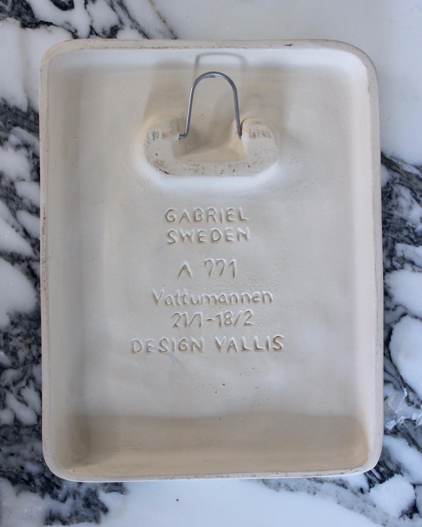 Vintage Gabriele of Sweden Aquarius Astrology Wall Tile