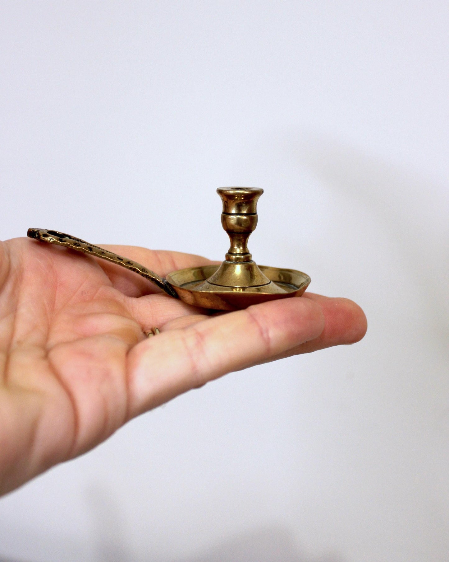 Miniature Vintage Brass Candlestick