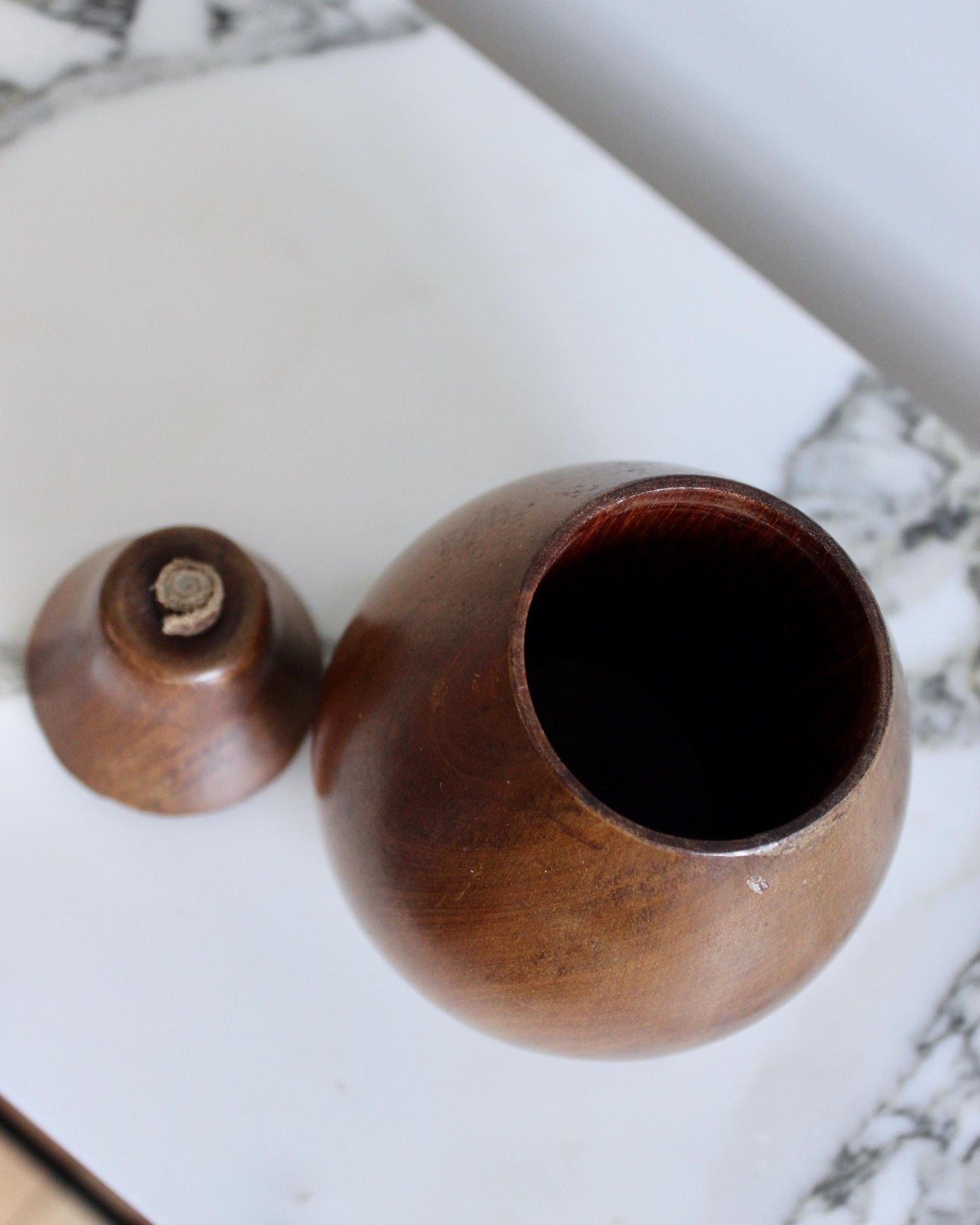 Wooden Pear Trinket Box