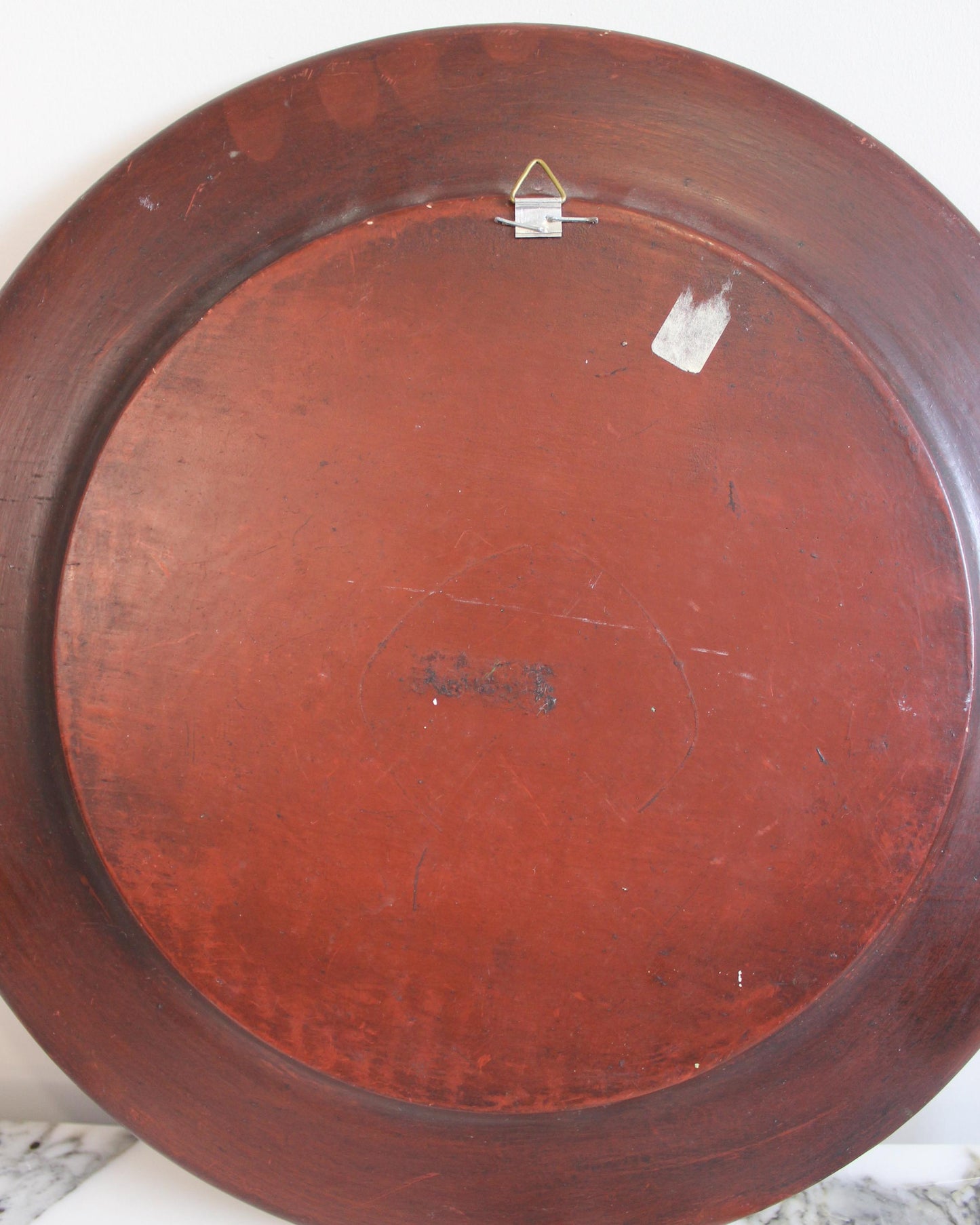 Scandinavian Folk Art Wooden Plate Wall Hanging