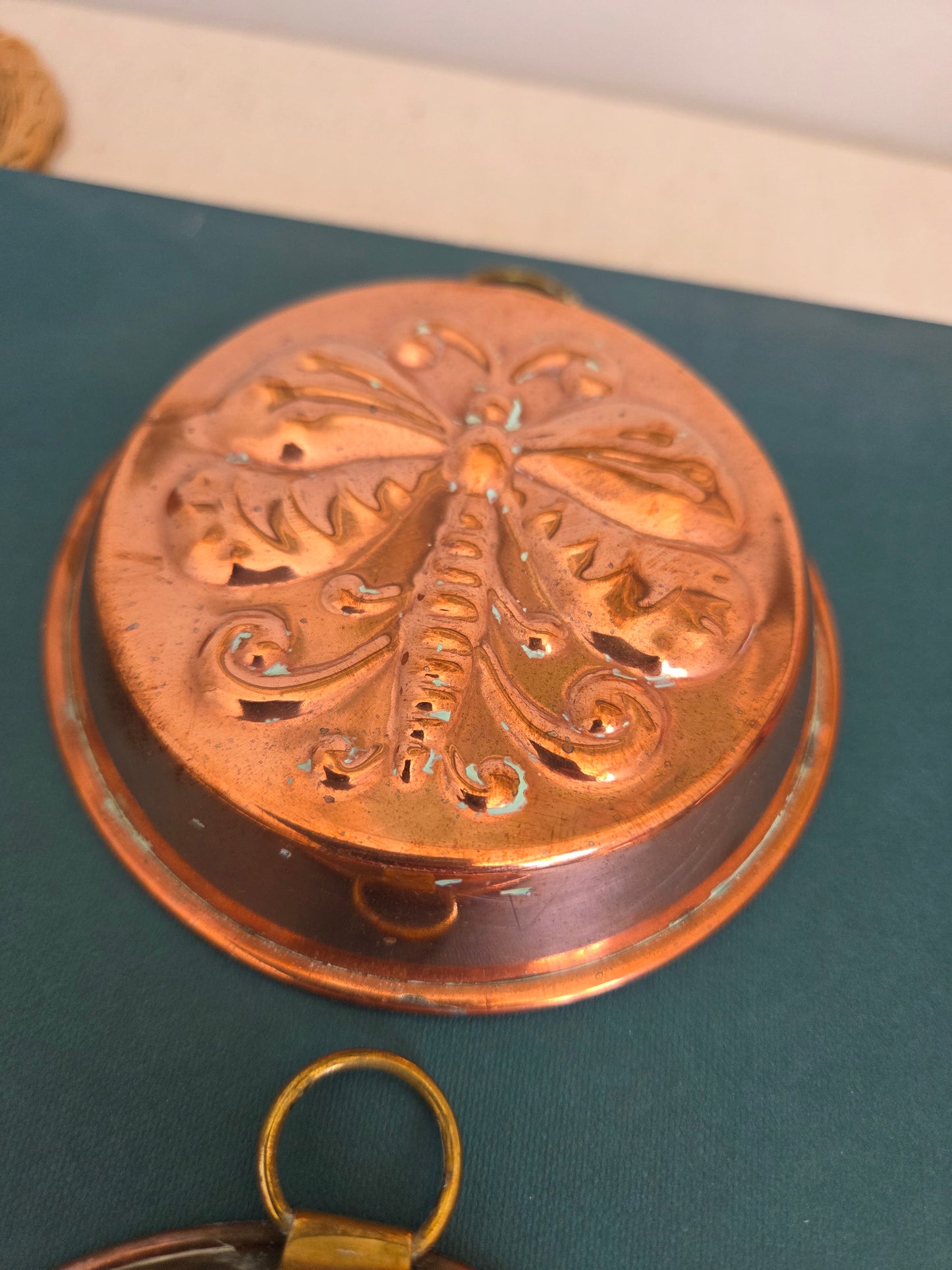 Vintage Copper Mould with Butterfly Design