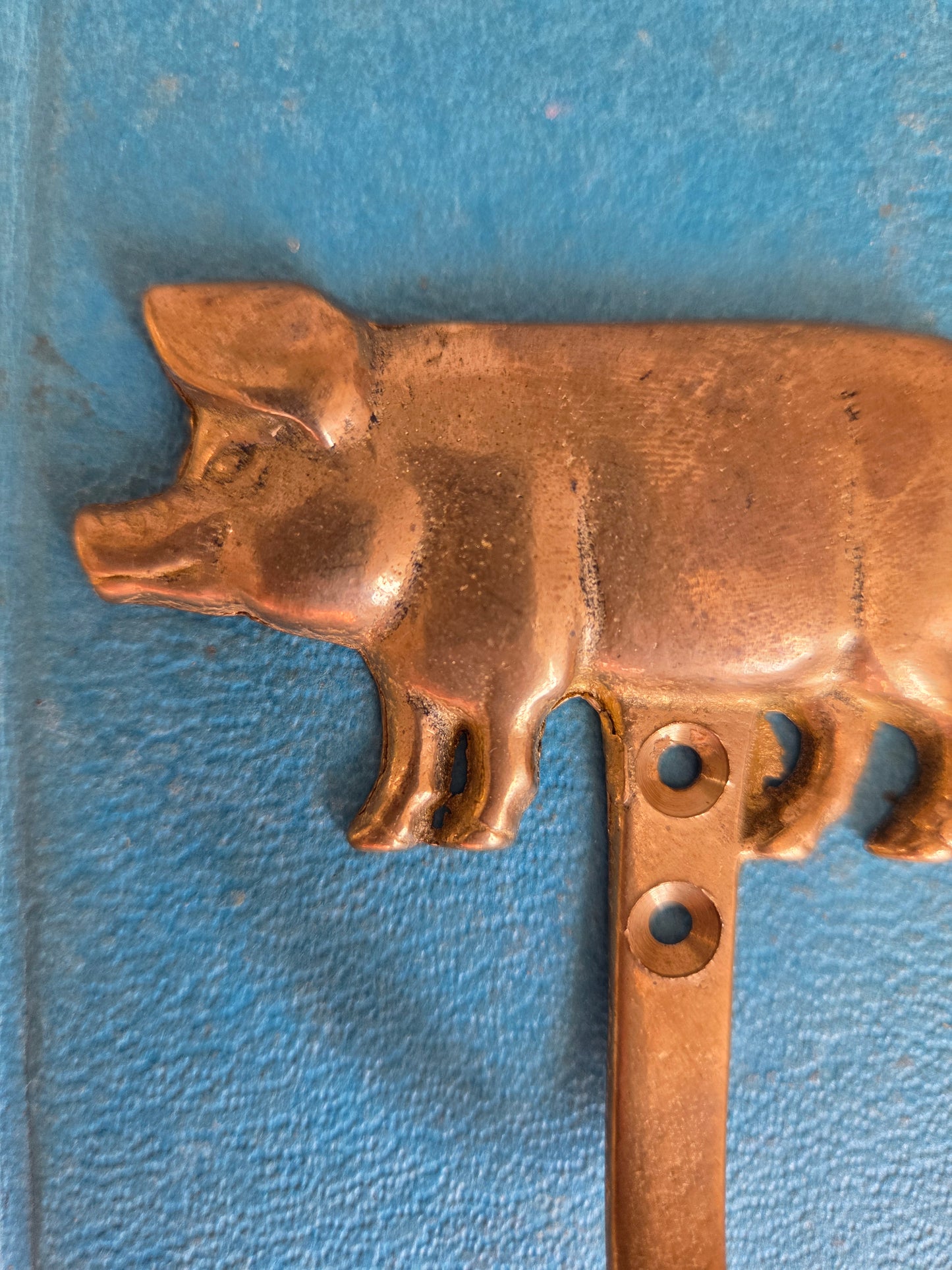 Lucky Brass Pig Hook