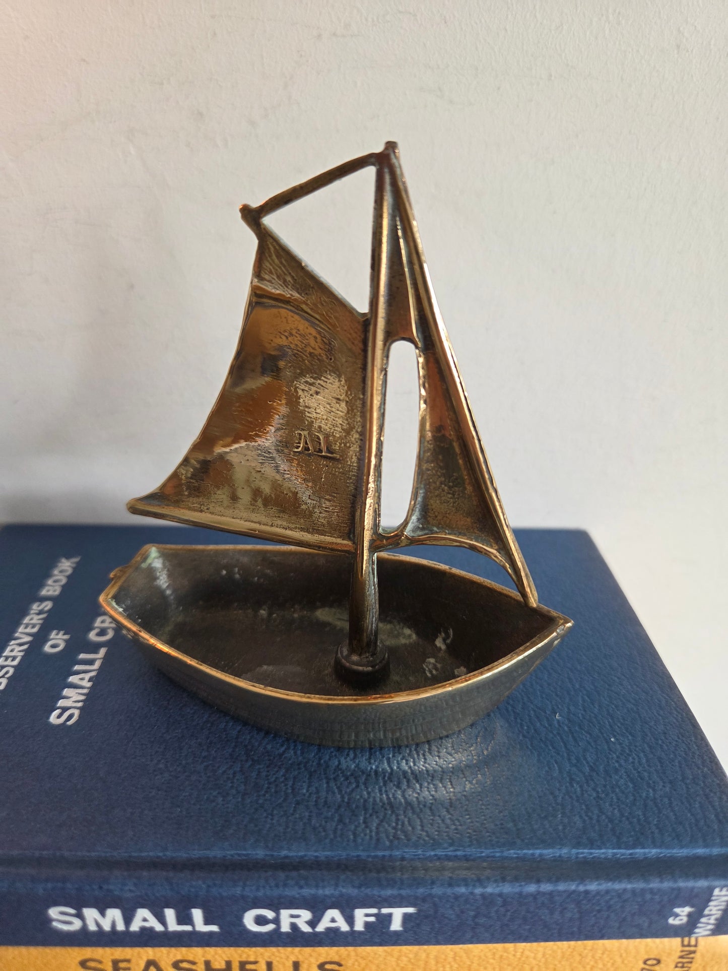 Brass Boat Match Holder or Ornament