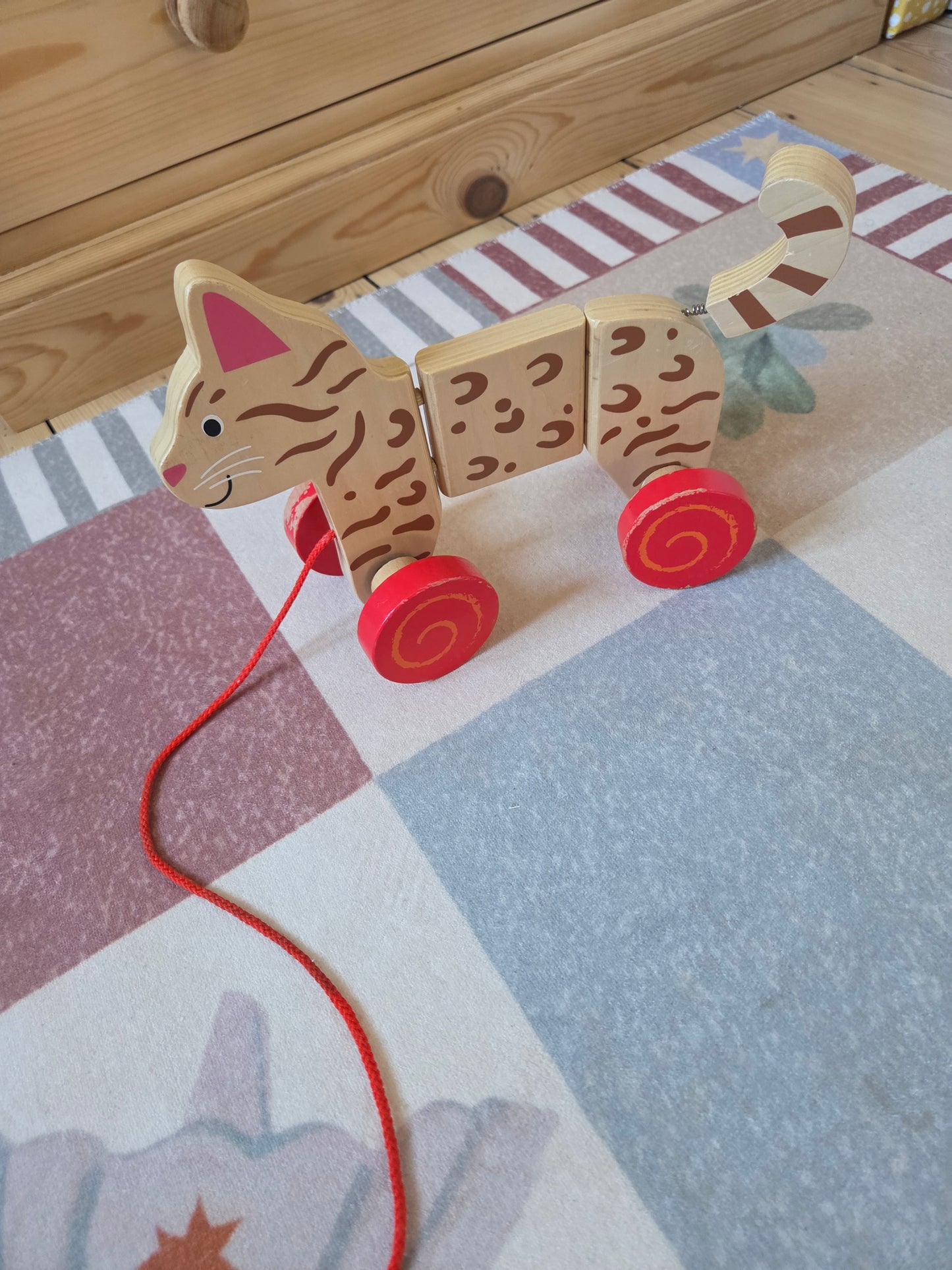 Vintage Cat Pull Along Toy