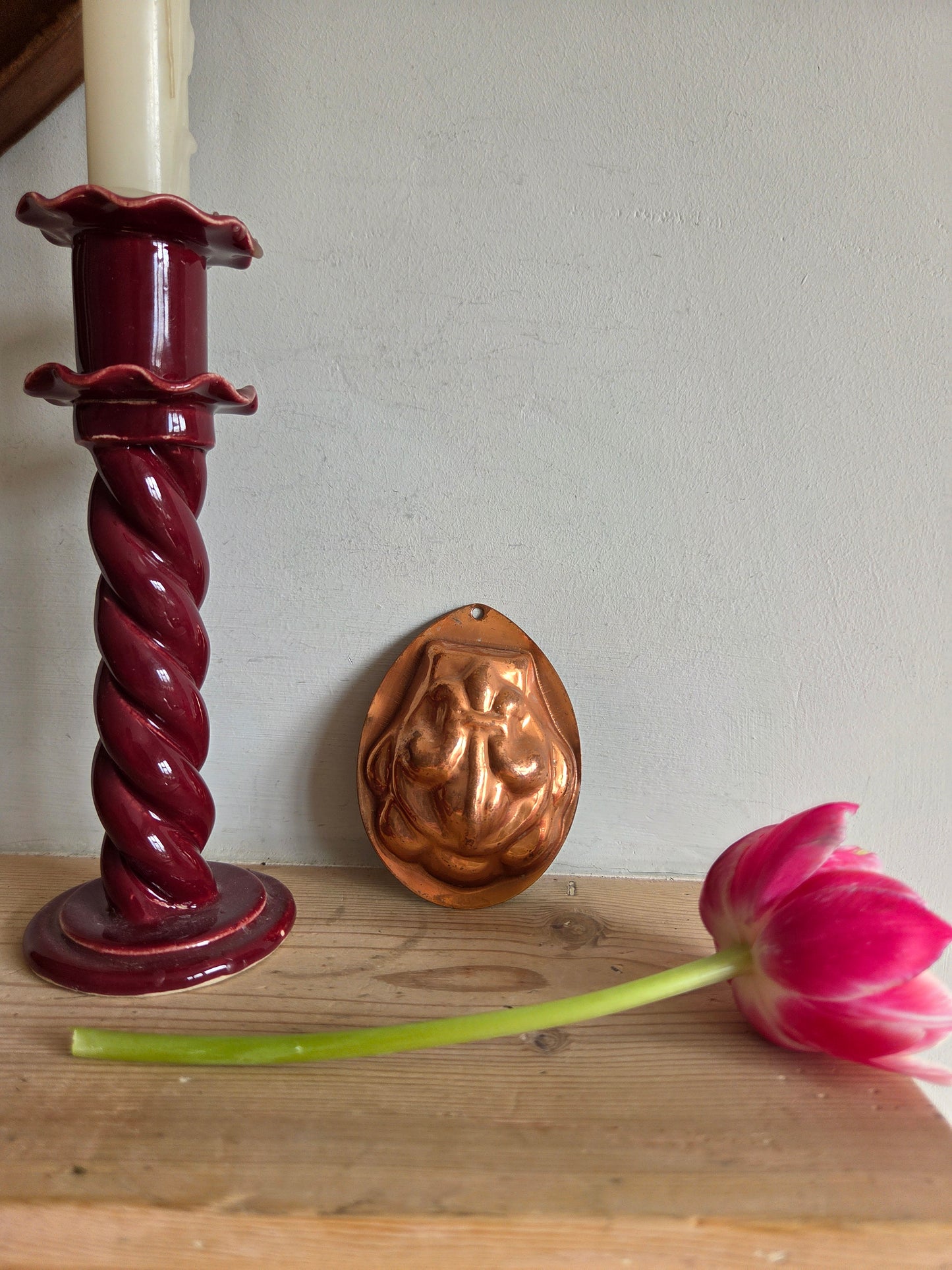 Mini Antique Swedish Copper Mould - Fleur de Lis