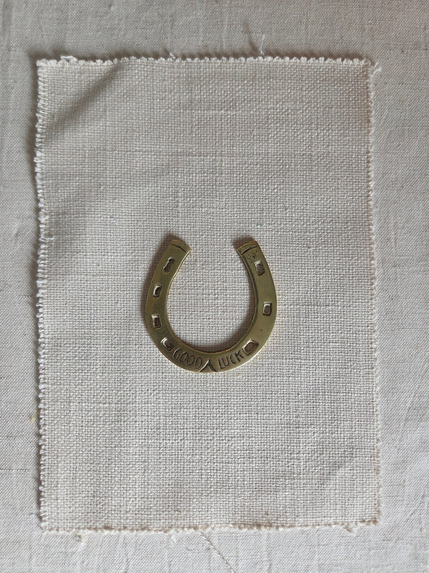 Brass Horse Shoe Lucky Trinket