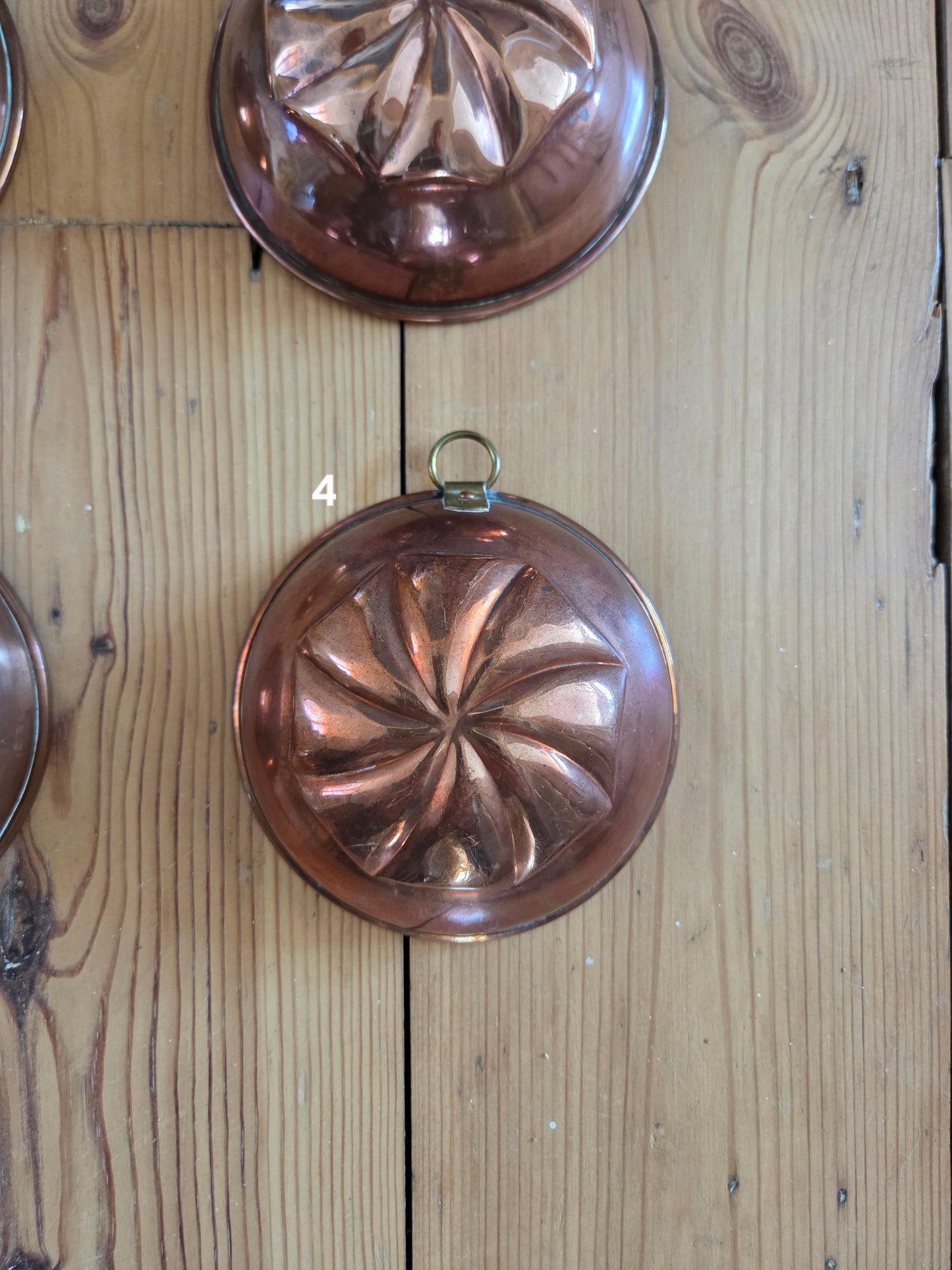 Vintage Swedish Copper Mould - Small Swirl